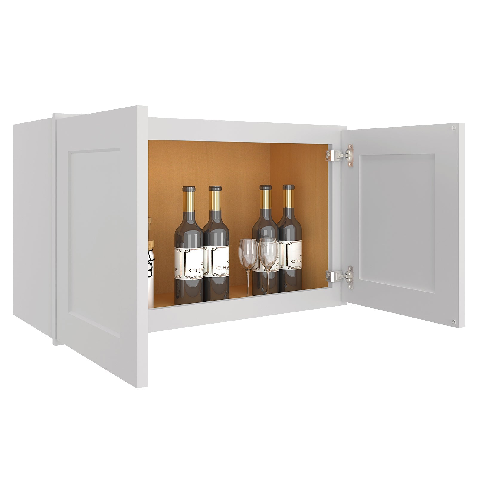 12"D*30"W*18"H Birch Solid Wood Medicine Cabinet Wall Mounted W3018