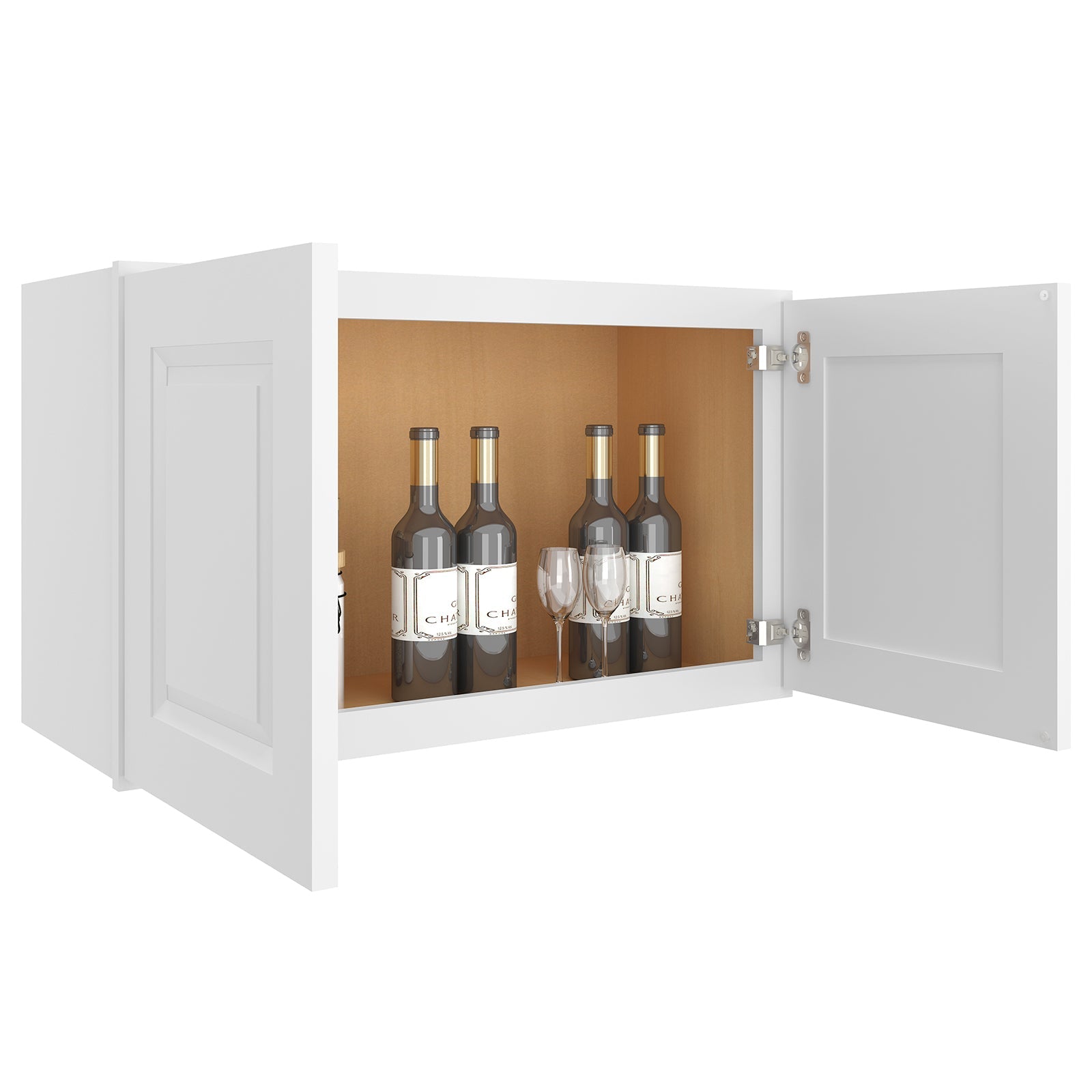 12"D*30"W*18"H Birch Solid Wood Medicine Cabinet Wall Mounted W3018