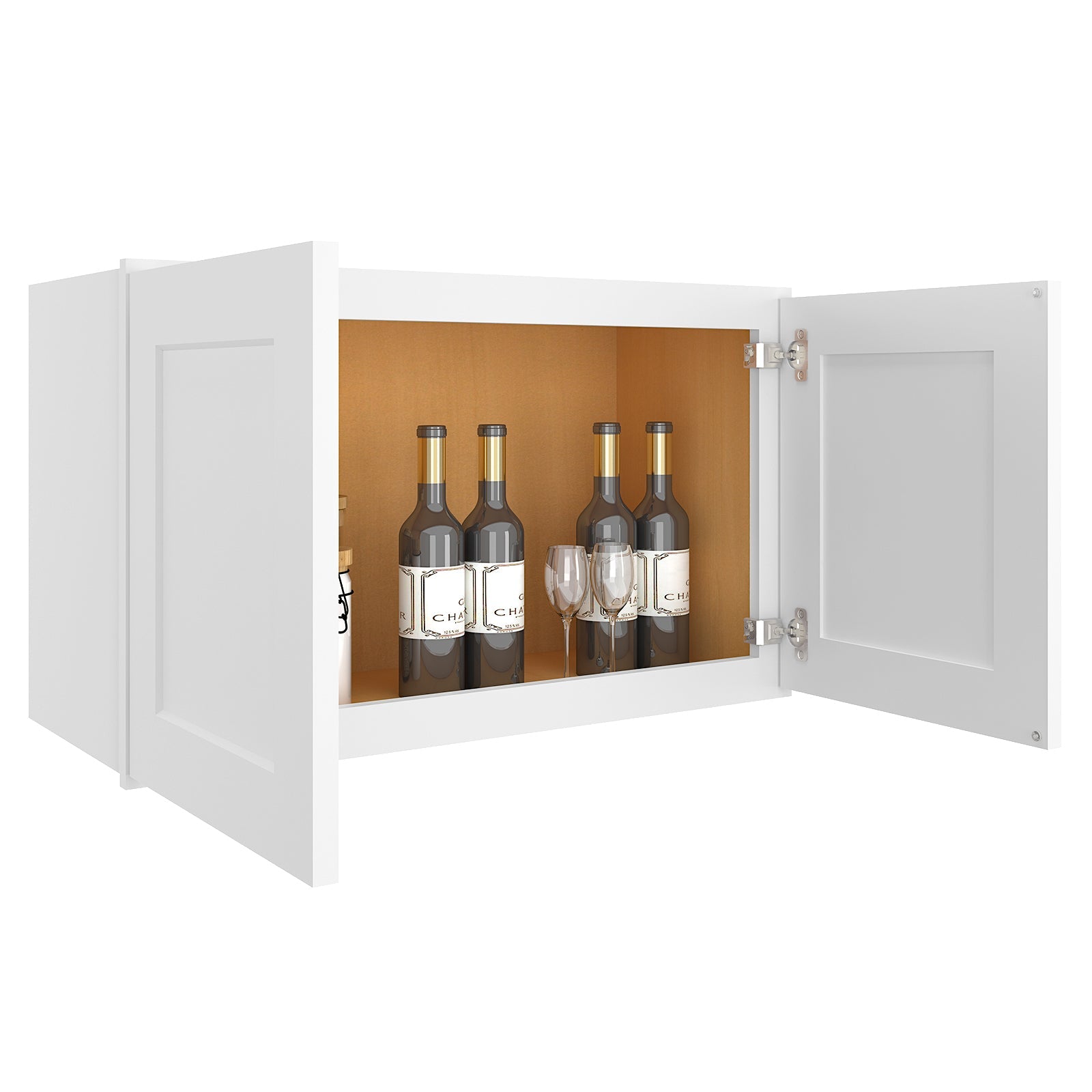 12"D*30"W*18"H Birch Solid Wood Medicine Cabinet Wall Mounted W3018