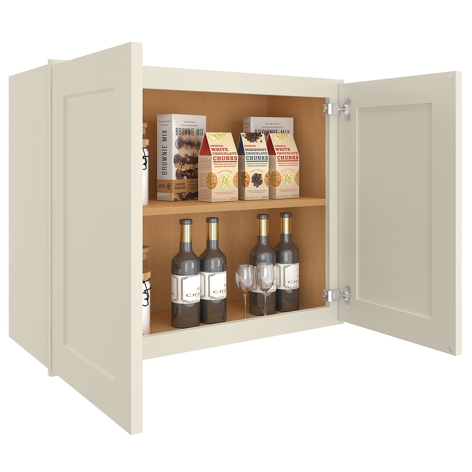 12"D*30"W*24"H Birch Solid Wood Medicine Cabinet Wall Mounted W3024