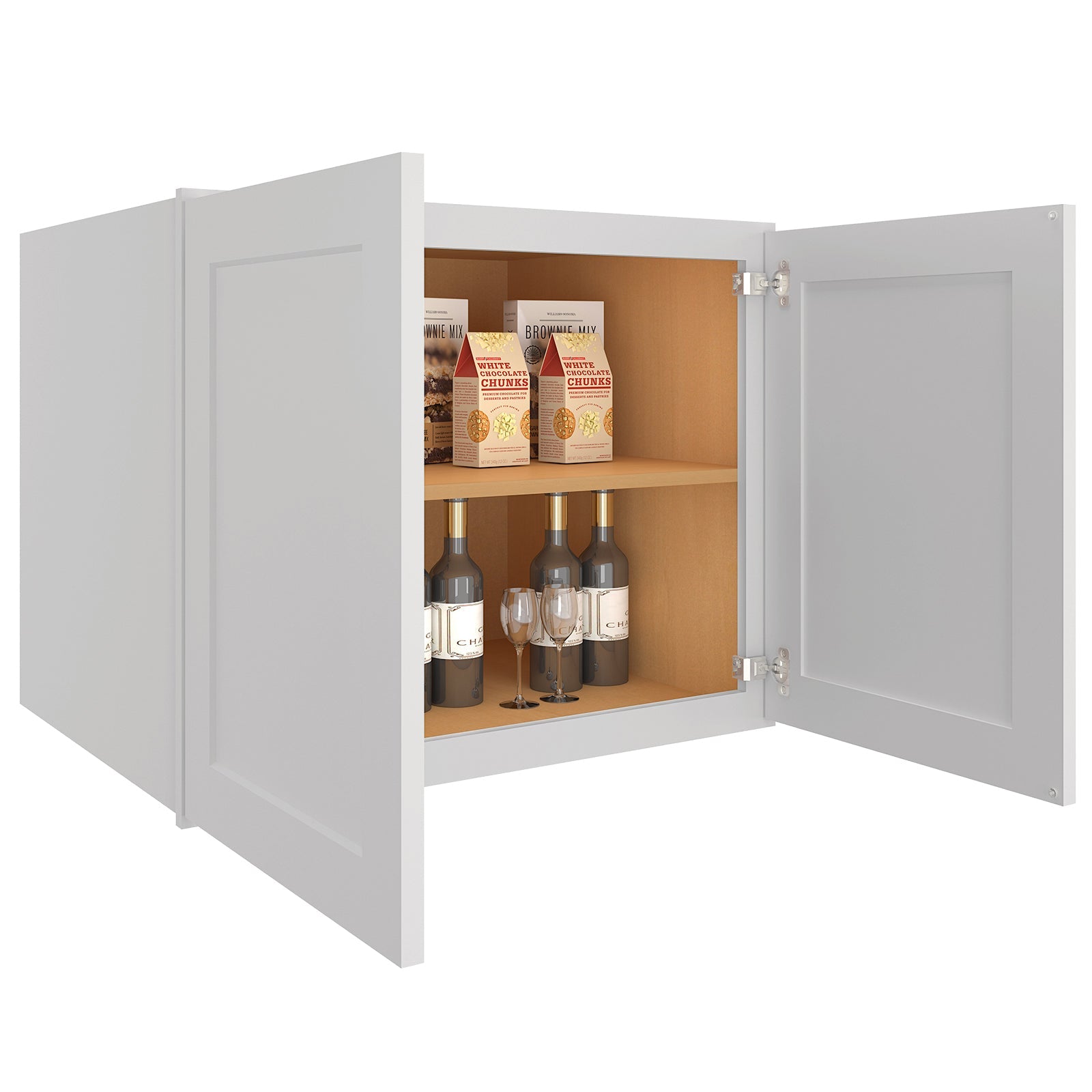 24"D*30"W*24"H Birch Solid Wood Medicine Cabinet Wall Mounted W302424