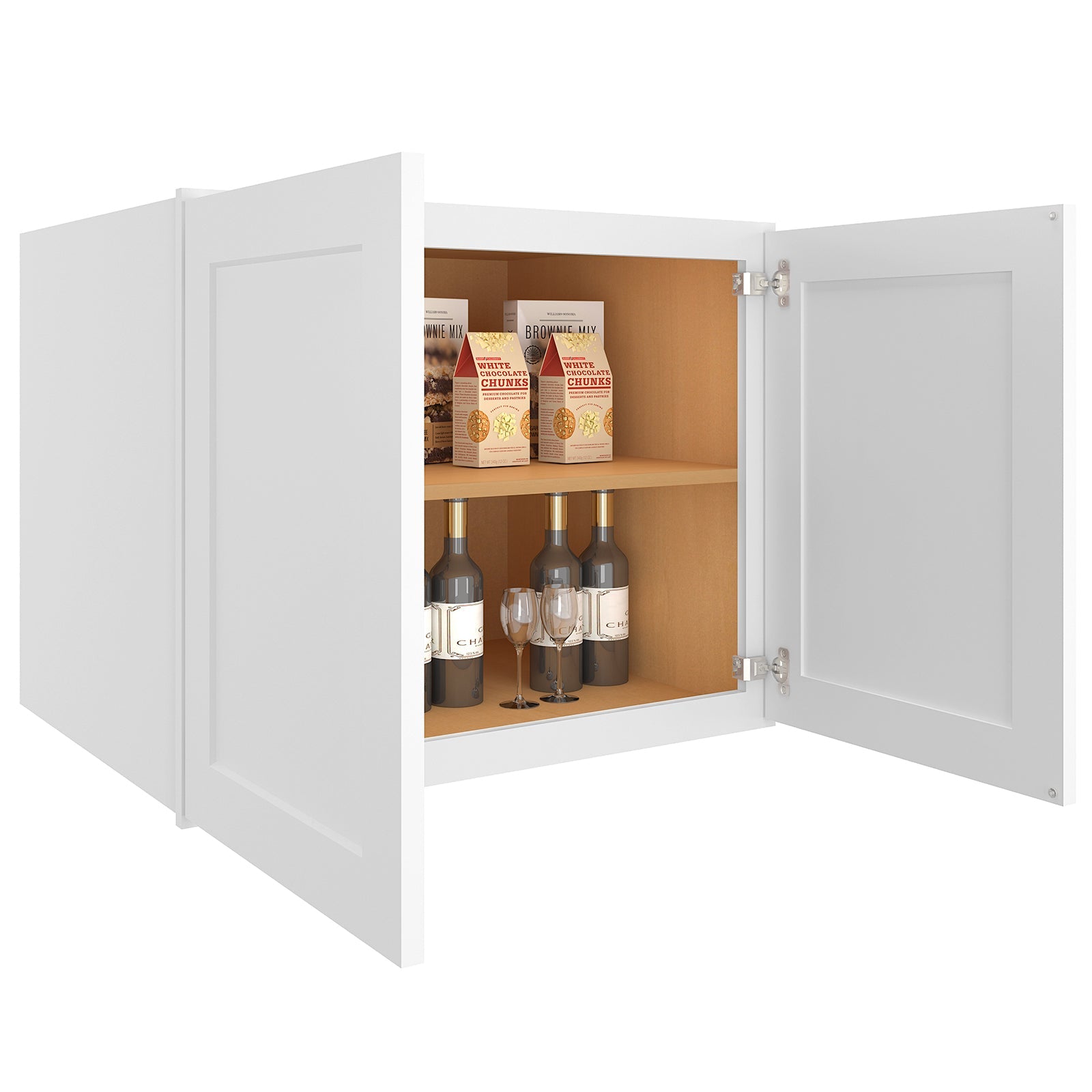 24"D*30"W*24"H Birch Solid Wood Medicine Cabinet Wall Mounted W302424