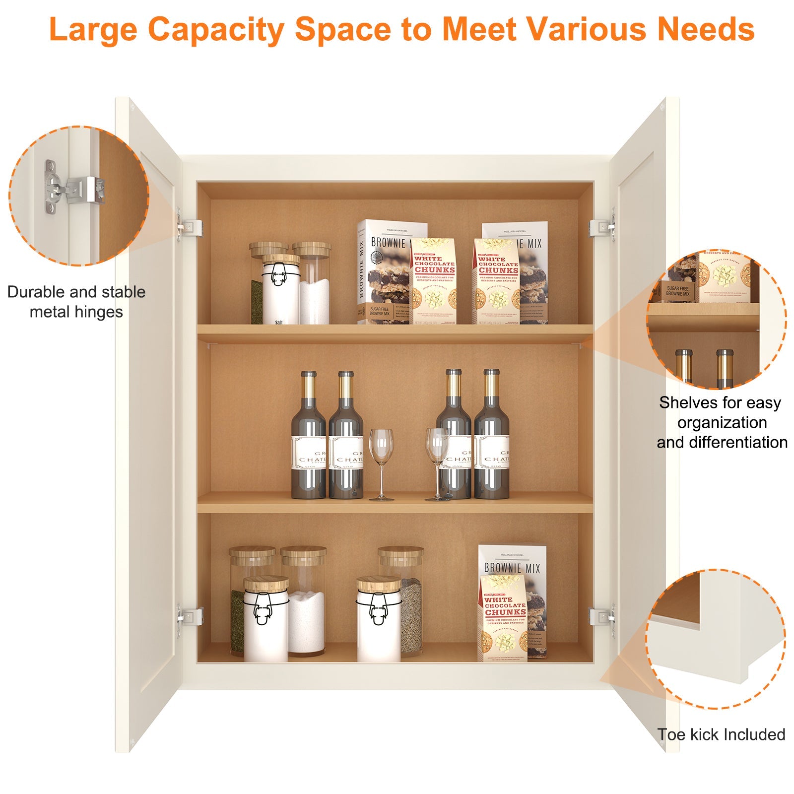 12"D*30"W*36"H Birch Solid Wood Medicine Cabinet Wall Mounted W3036