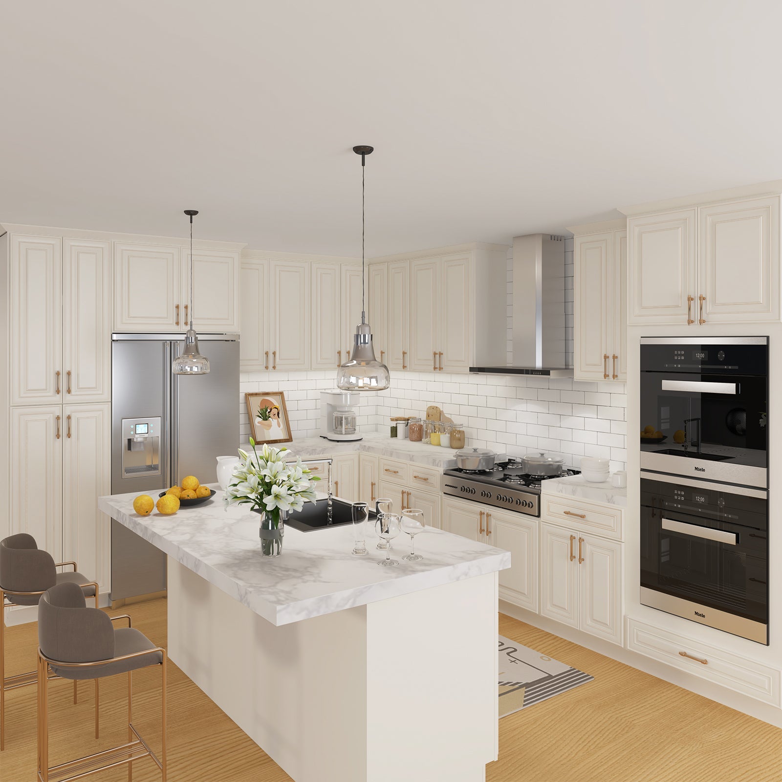 12"D*30"W*36"H Birch Solid Wood Medicine Cabinet Wall Mounted W3036