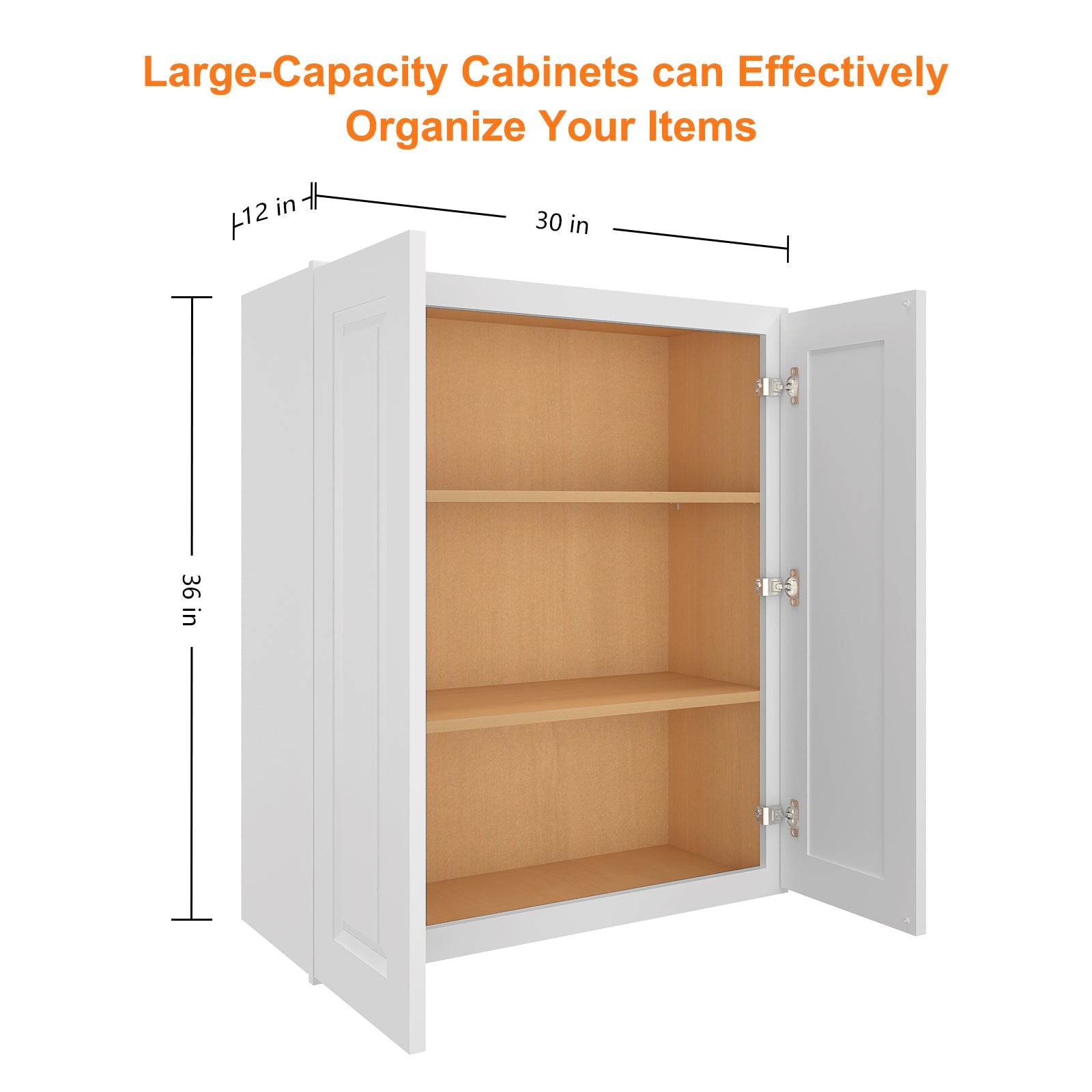 12"D*30"W*36"H Birch Solid Wood Medicine Cabinet Wall Mounted W3036