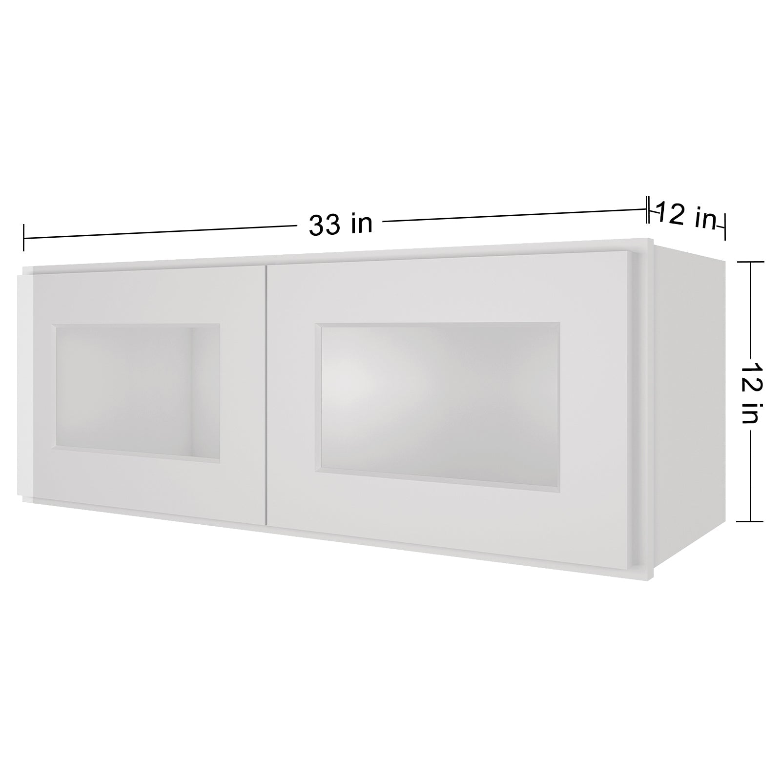 12"D*33"W*12"H Birch Solid Wood Medicine Cabinet Wall Mounted W3312GD