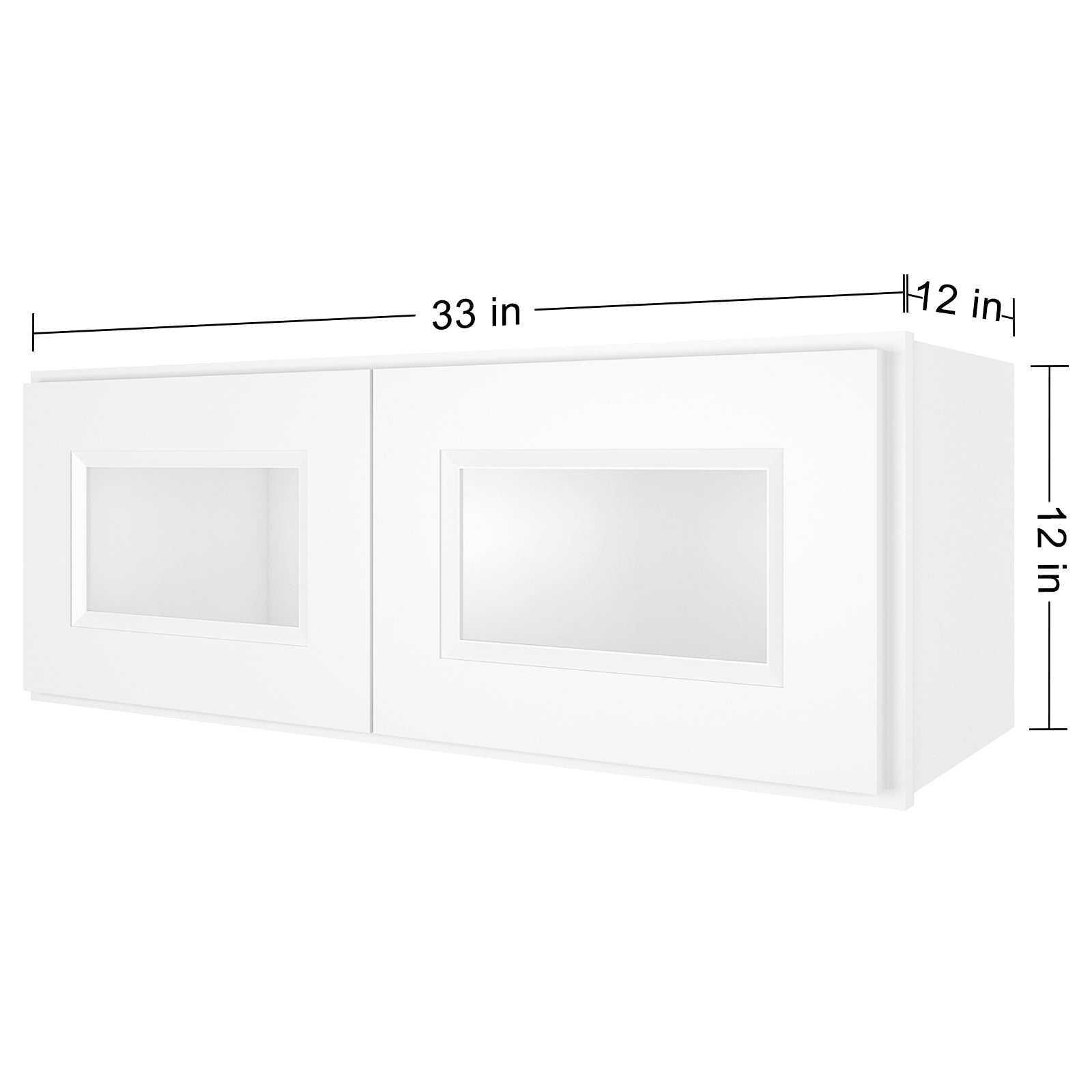 12"D*33"W*12"H Birch Solid Wood Medicine Cabinet Wall Mounted W3312GD