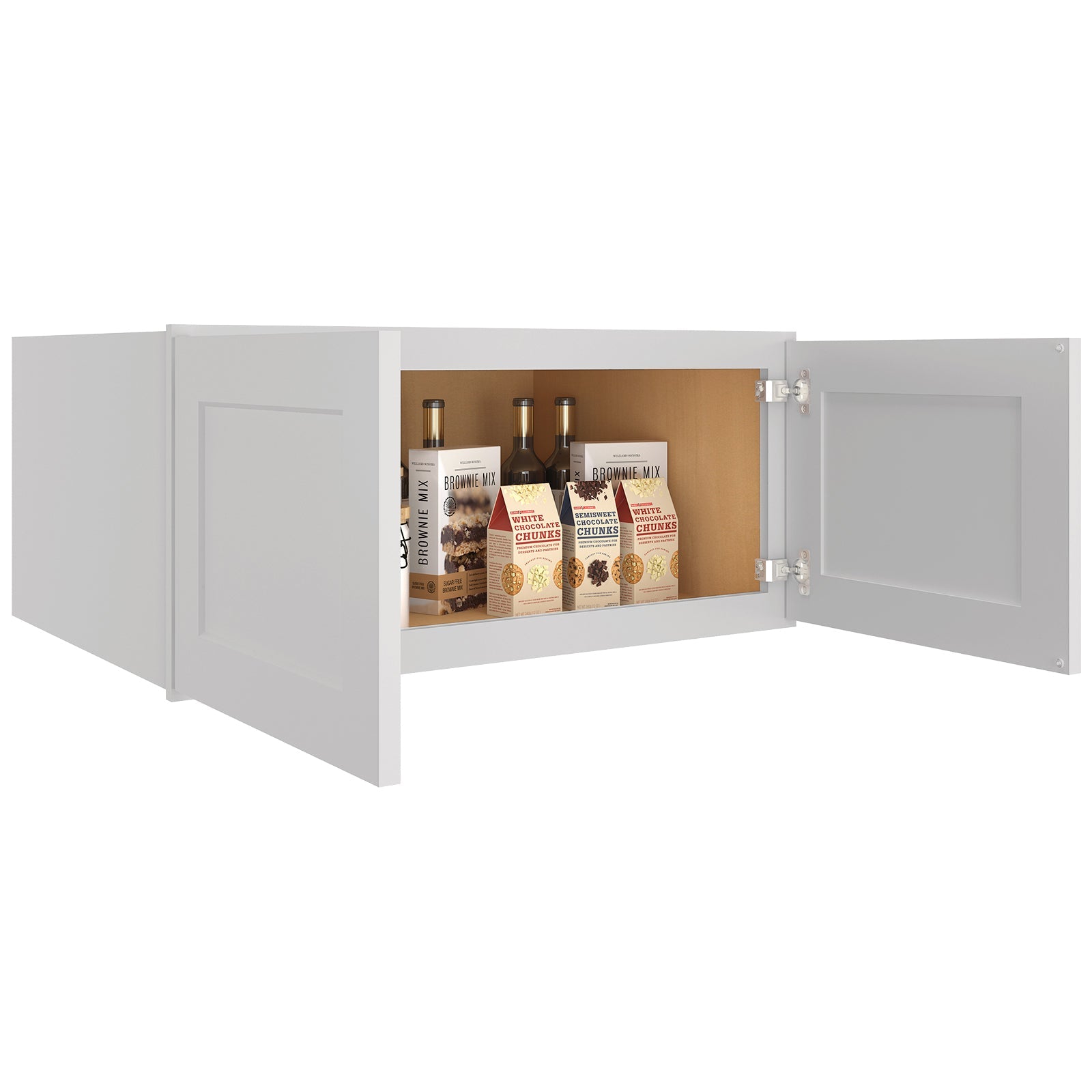 24"D*33"W*15"H Birch Solid Wood Medicine Cabinet Wall Mounted W331524