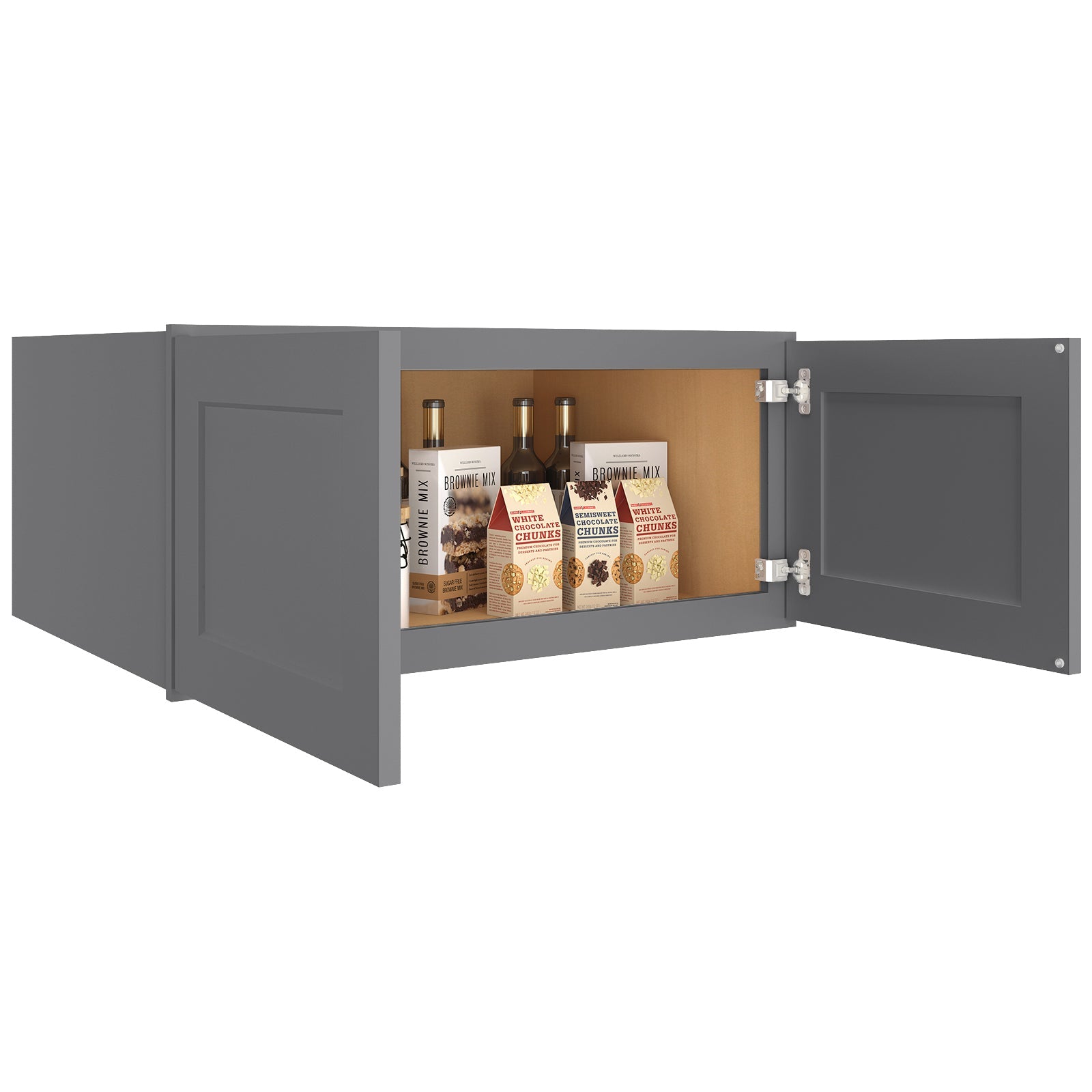 24"D*33"W*15"H Birch Solid Wood Medicine Cabinet Wall Mounted W331524