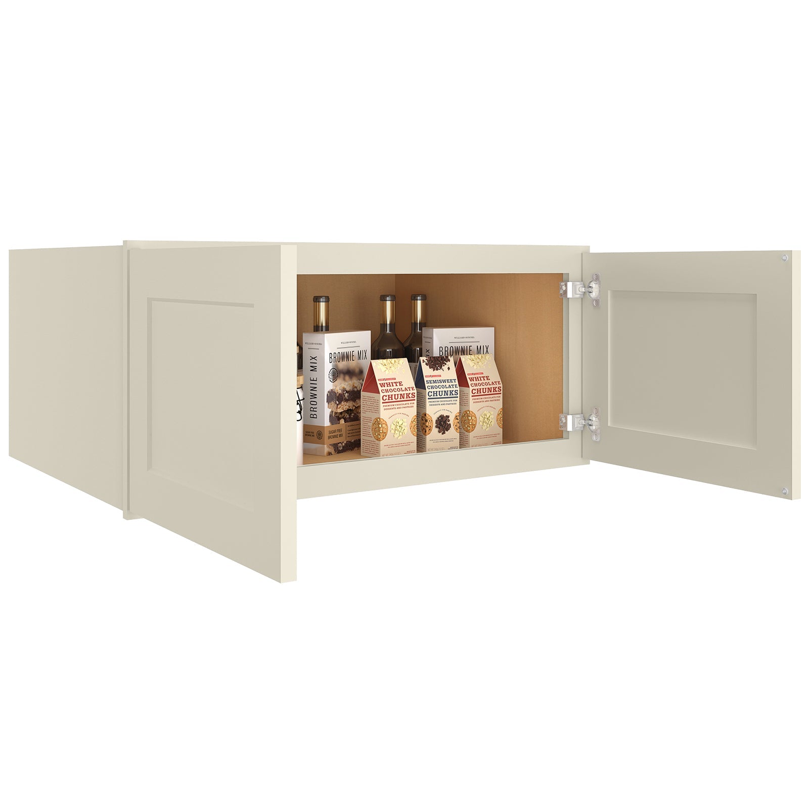 24"D*33"W*15"H Birch Solid Wood Medicine Cabinet Wall Mounted W331524