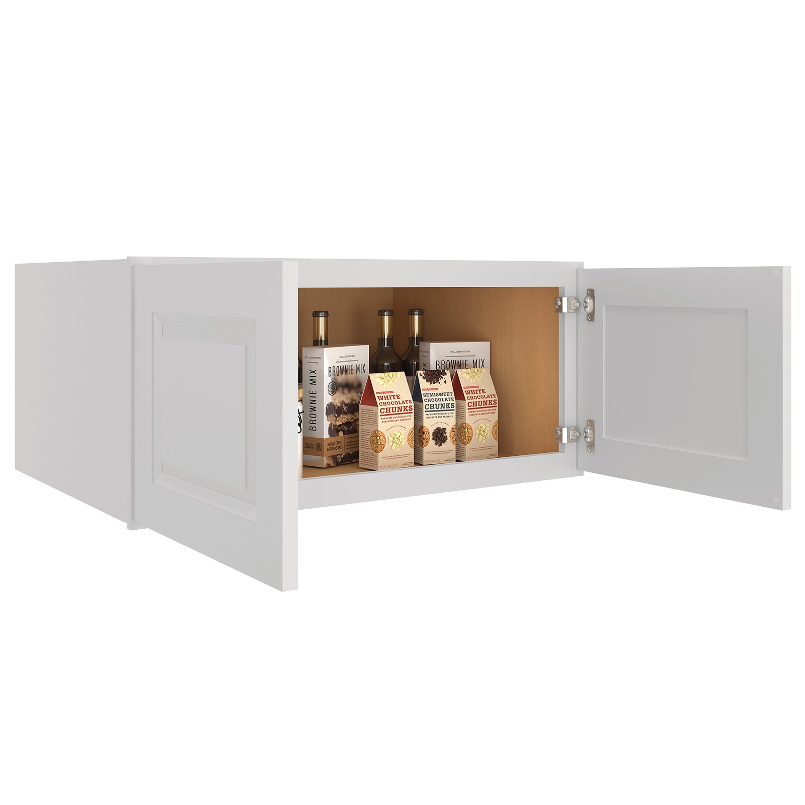 24"D*33"W*15"H Birch Solid Wood Medicine Cabinet Wall Mounted W331524