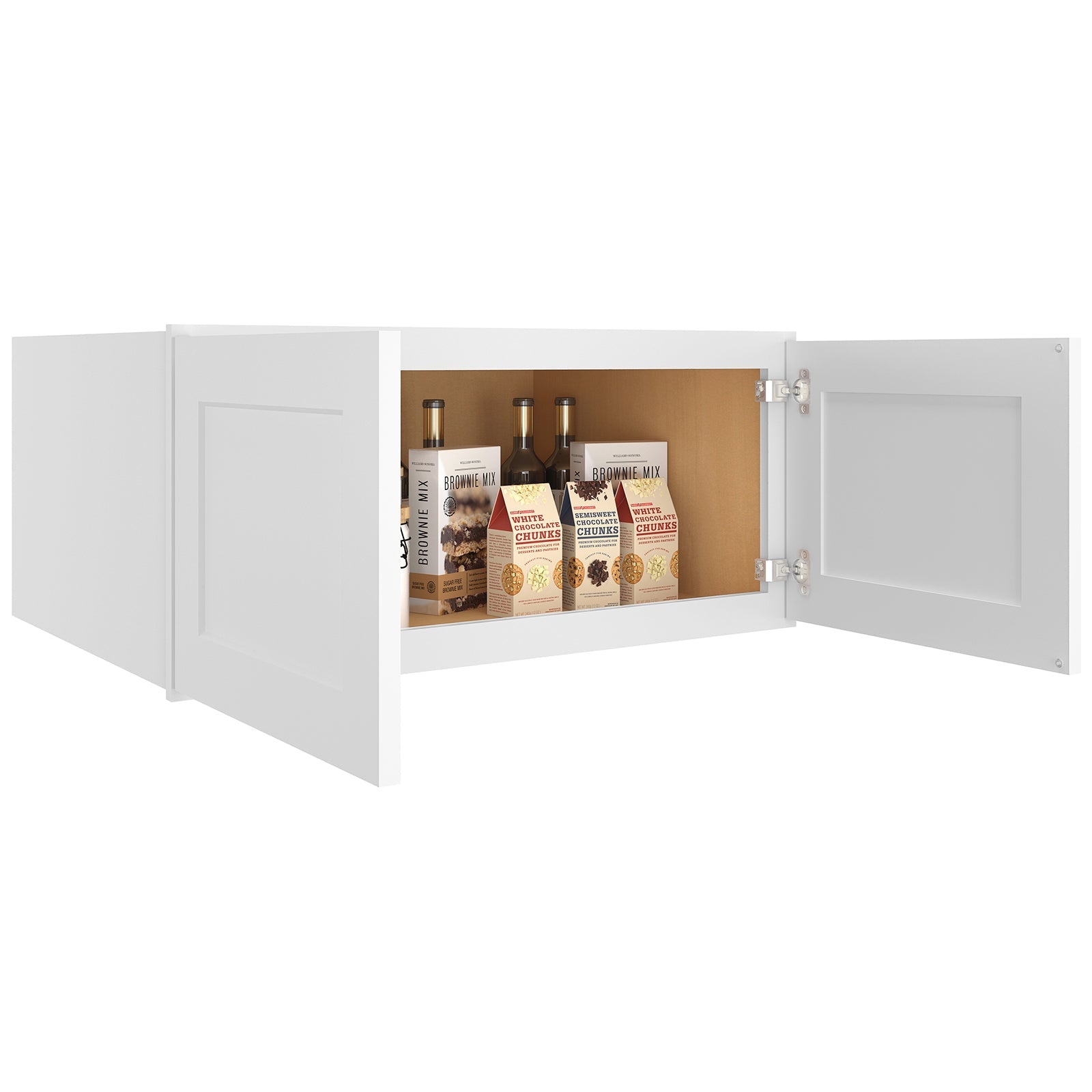 24"D*33"W*15"H Birch Solid Wood Medicine Cabinet Wall Mounted W331524