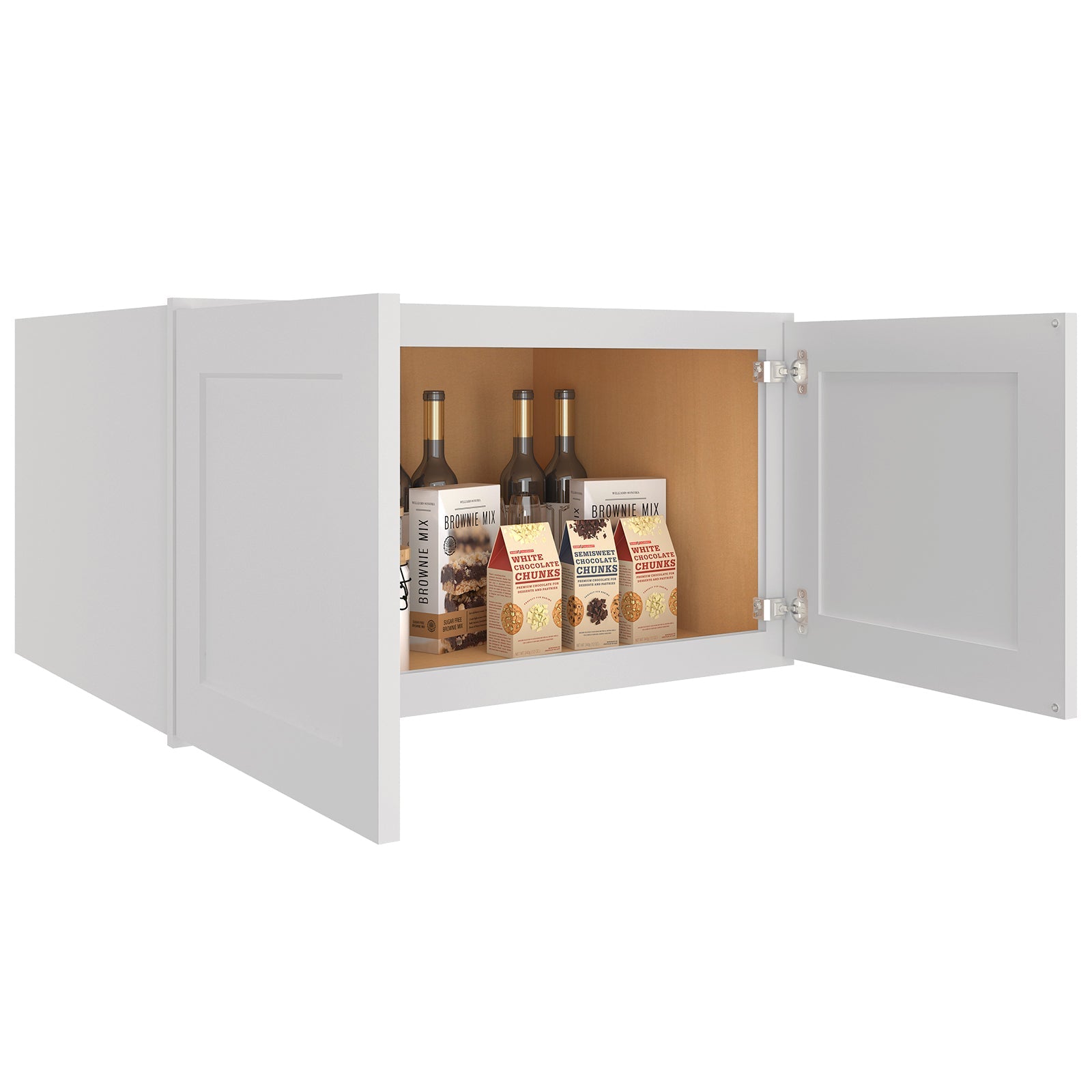 24"D*33"W*18"H Birch Solid Wood Medicine Cabinet Wall Mounted W331824