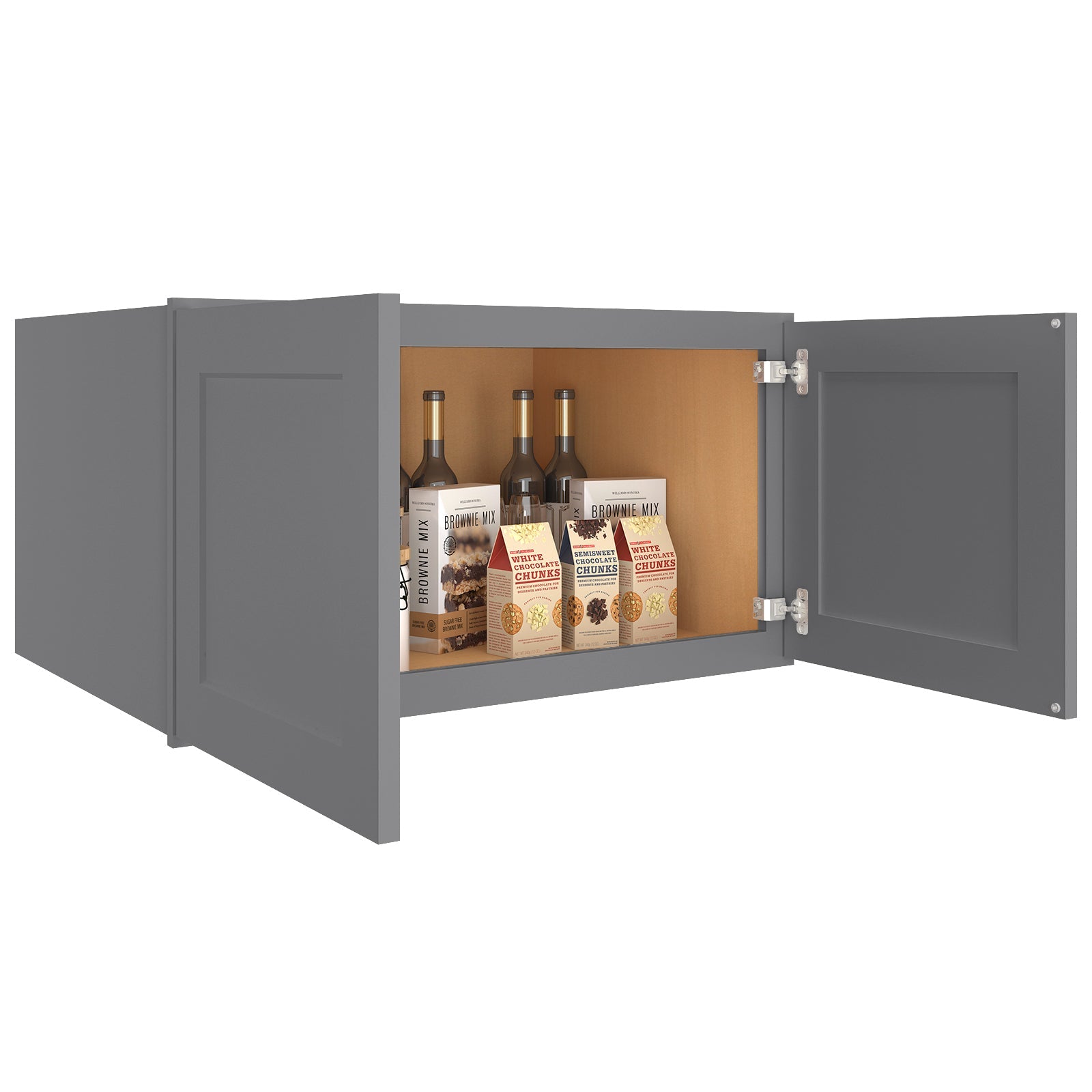 24"D*33"W*18"H Birch Solid Wood Medicine Cabinet Wall Mounted W331824