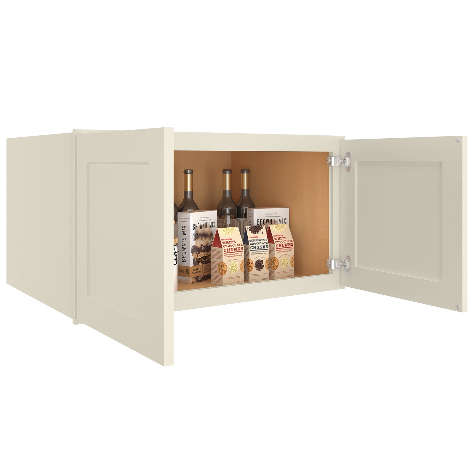 24"D*33"W*18"H Birch Solid Wood Medicine Cabinet Wall Mounted W331824