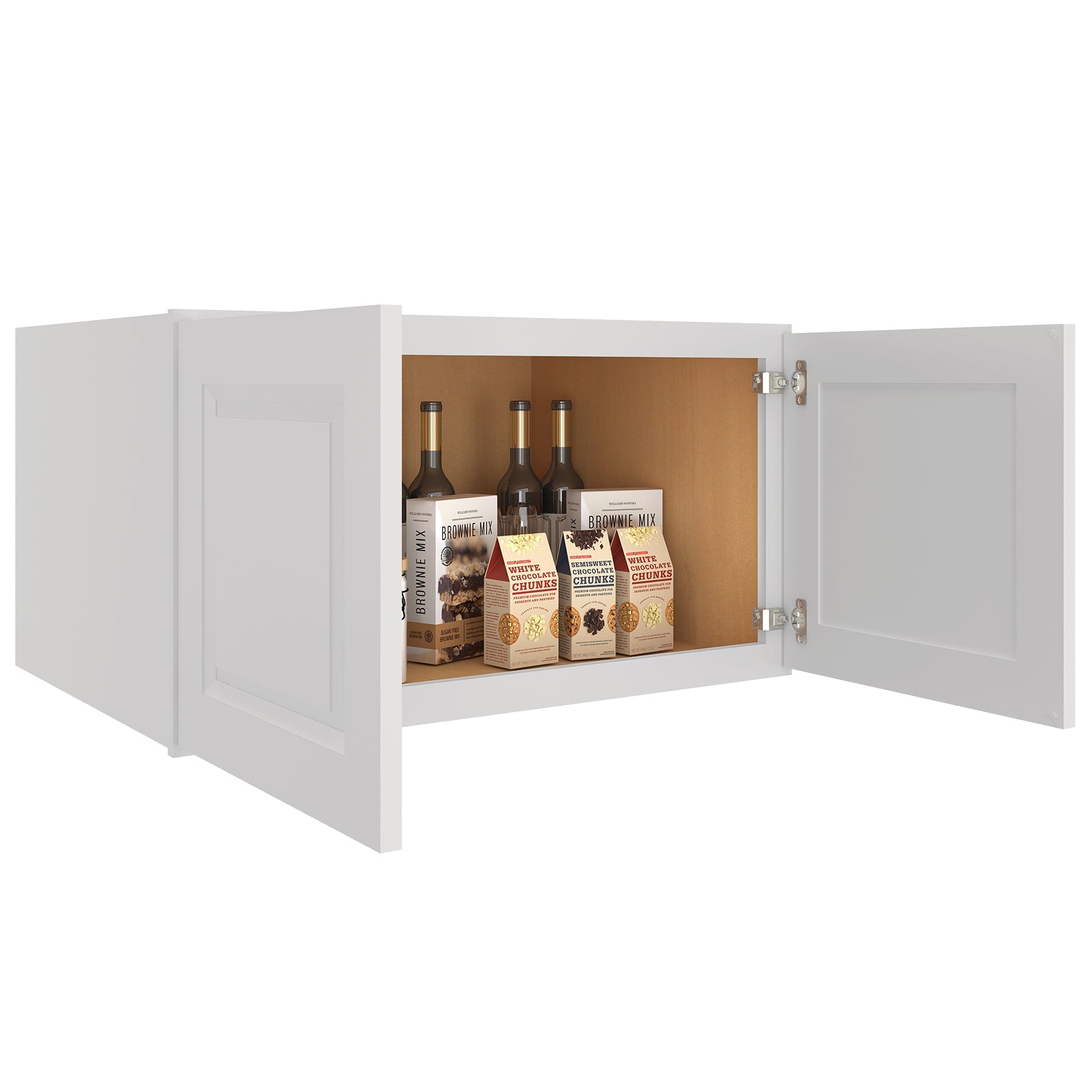 24"D*33"W*18"H Birch Solid Wood Medicine Cabinet Wall Mounted W331824