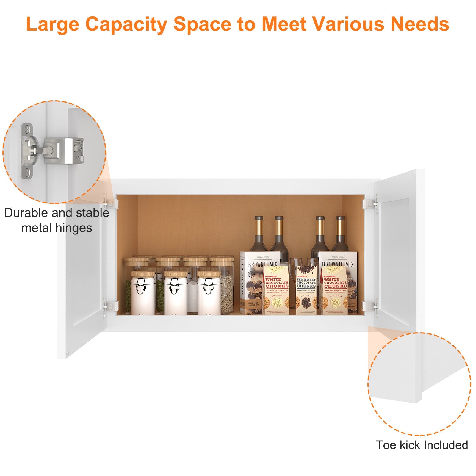 24"D*33"W*18"H Birch Solid Wood Medicine Cabinet Wall Mounted W331824