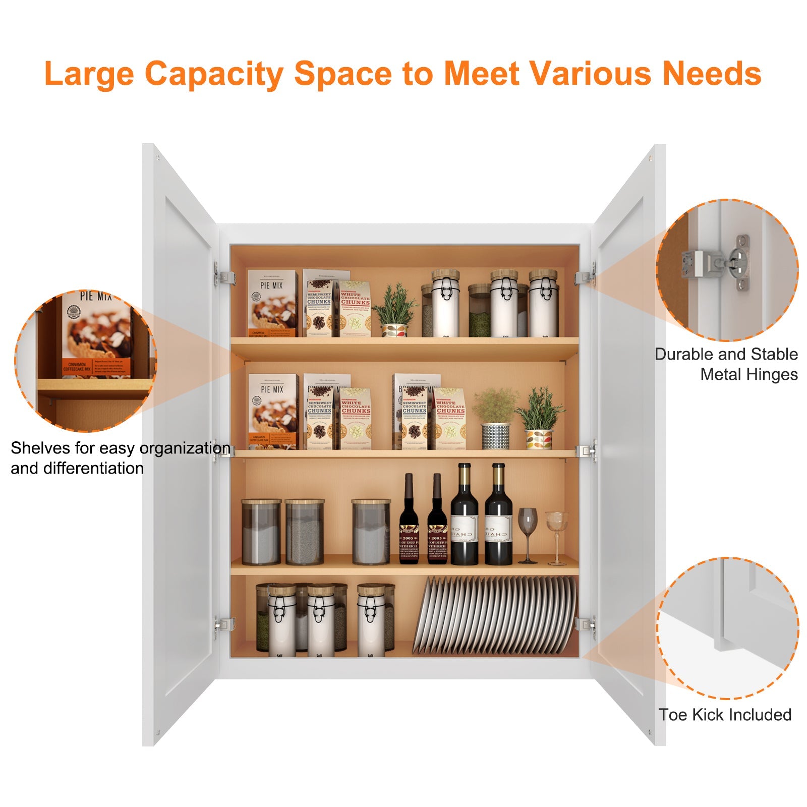 24"D*33"W*42"H Birch Solid Wood Medicine Cabinet Wall Mounted W3342