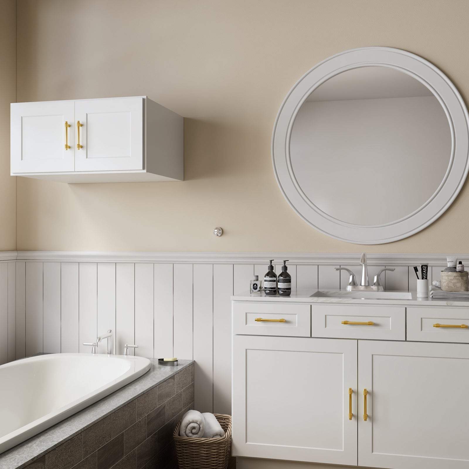 24"D*36"W*12"H Birch Solid Wood Medicine Cabinet Wall Mounted W361224