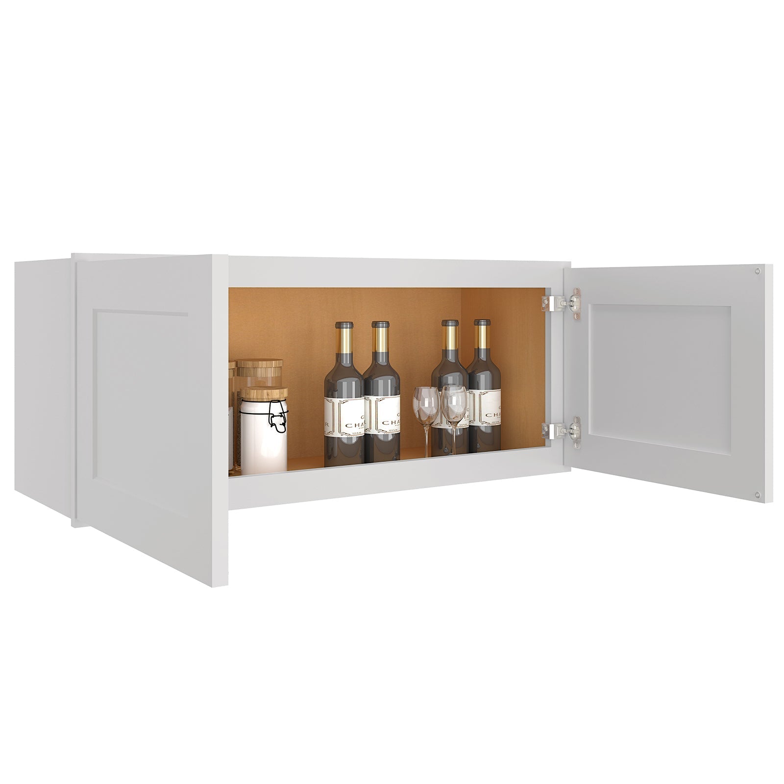 12"D*36"W*15"H Birch Solid Wood Medicine Cabinet Wall Mounted W3615