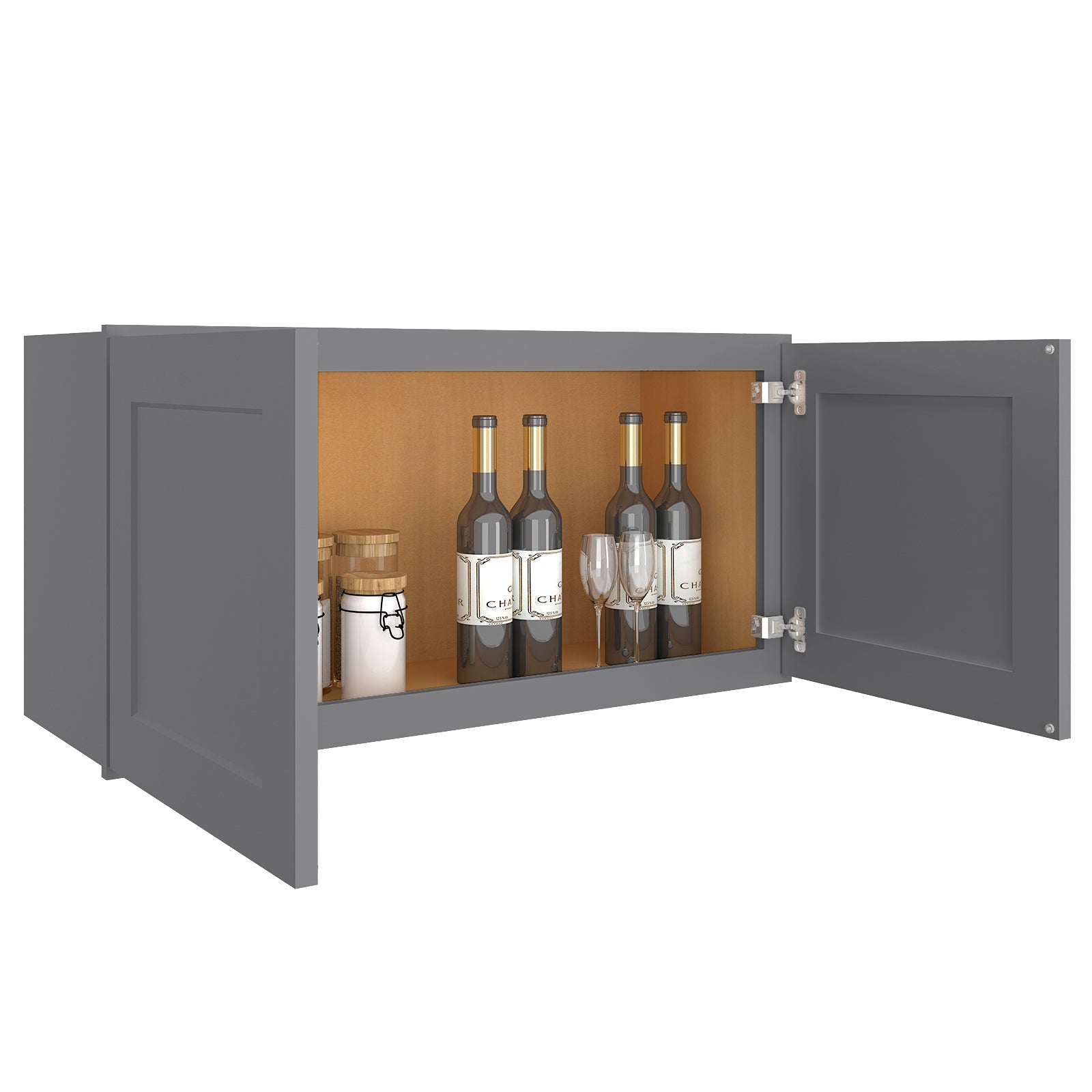 12"D*36"W*18"H Birch Solid Wood Medicine Cabinet Wall Mounted W3618