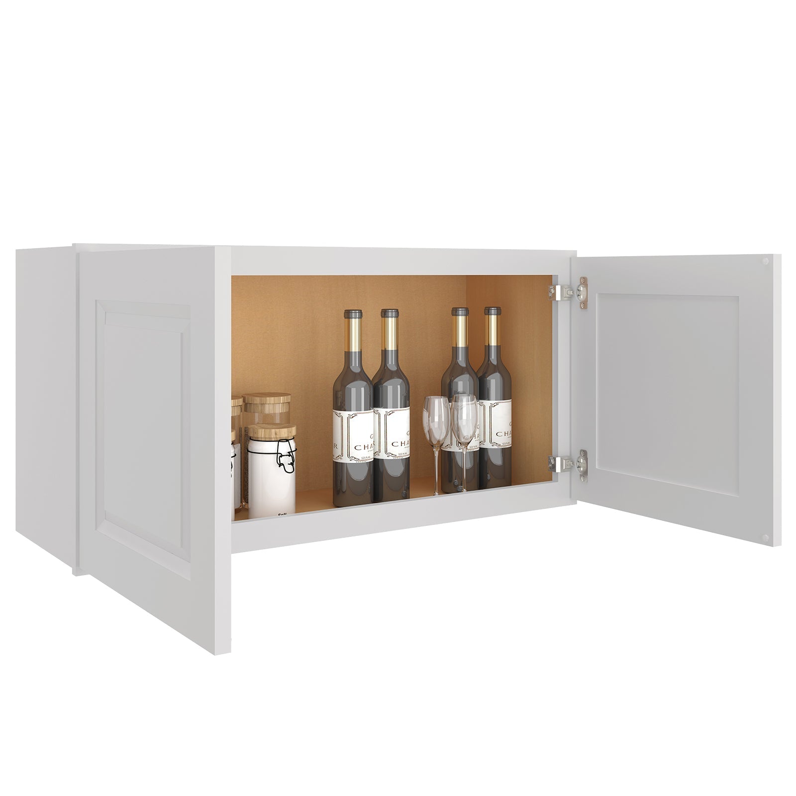 12"D*36"W*18"H Birch Solid Wood Medicine Cabinet Wall Mounted W3618