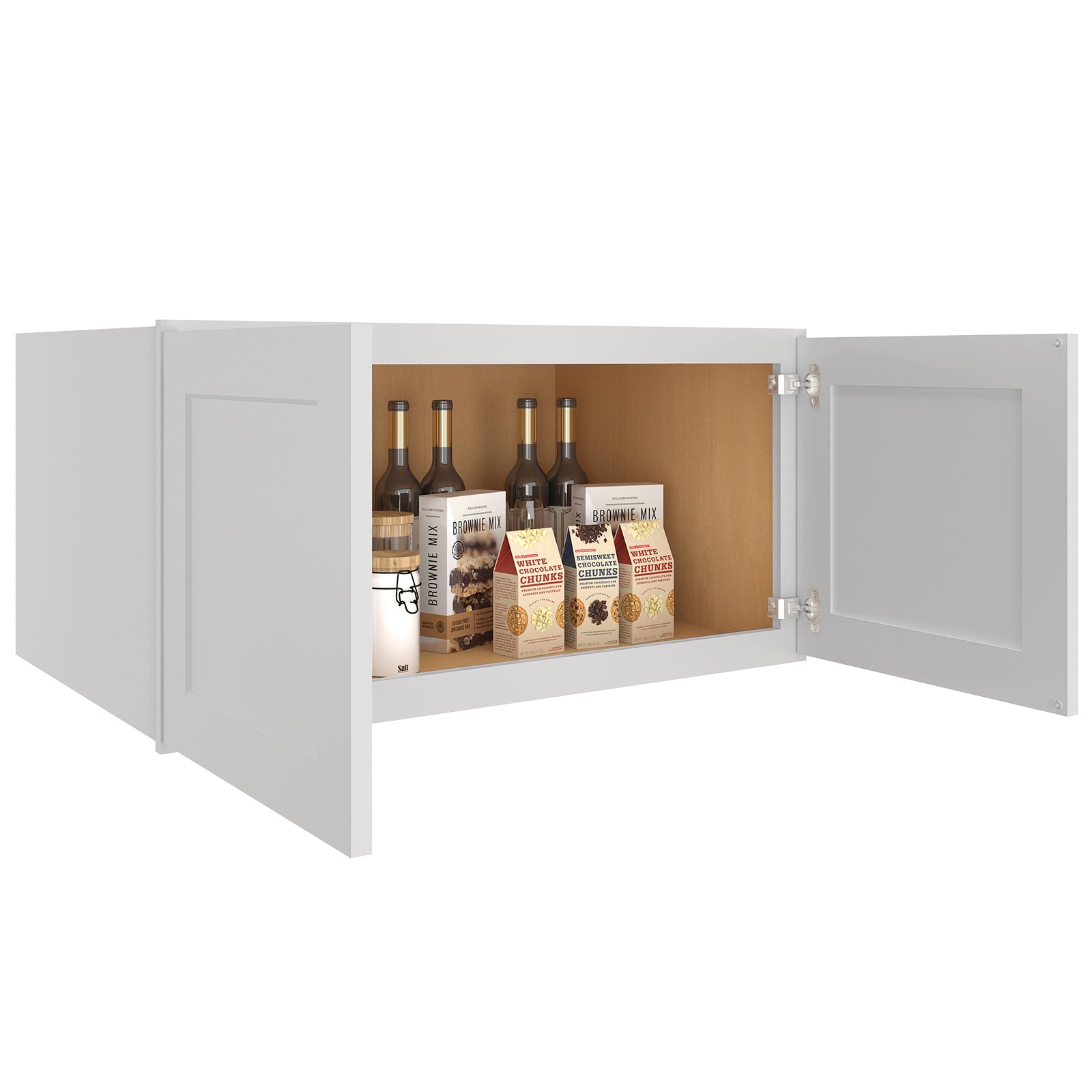 24"D*36"W*18"H Birch Solid Wood Medicine Cabinet Wall Mounted W361824