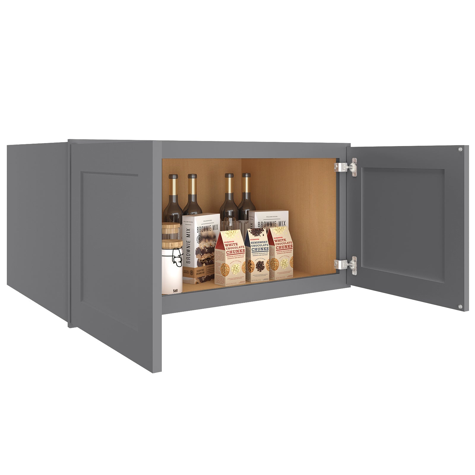 24"D*36"W*18"H Birch Solid Wood Medicine Cabinet Wall Mounted W361824