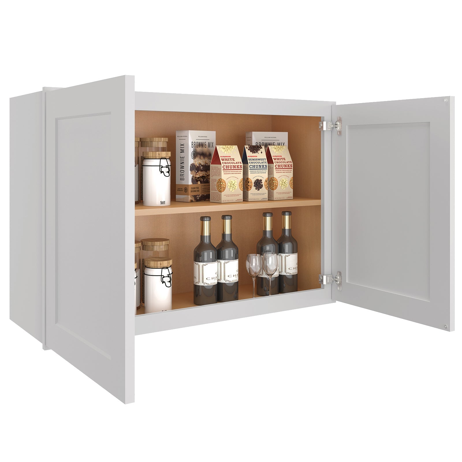 12"D*36"W*24"H Birch Solid Wood Medicine Cabinet Wall Mounted W3624