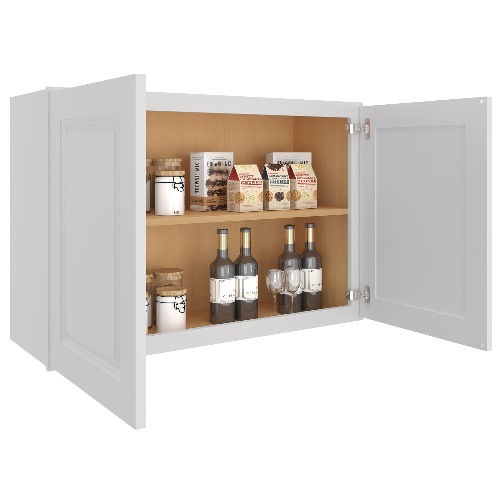 12"D*36"W*24"H Birch Solid Wood Medicine Cabinet Wall Mounted W3624