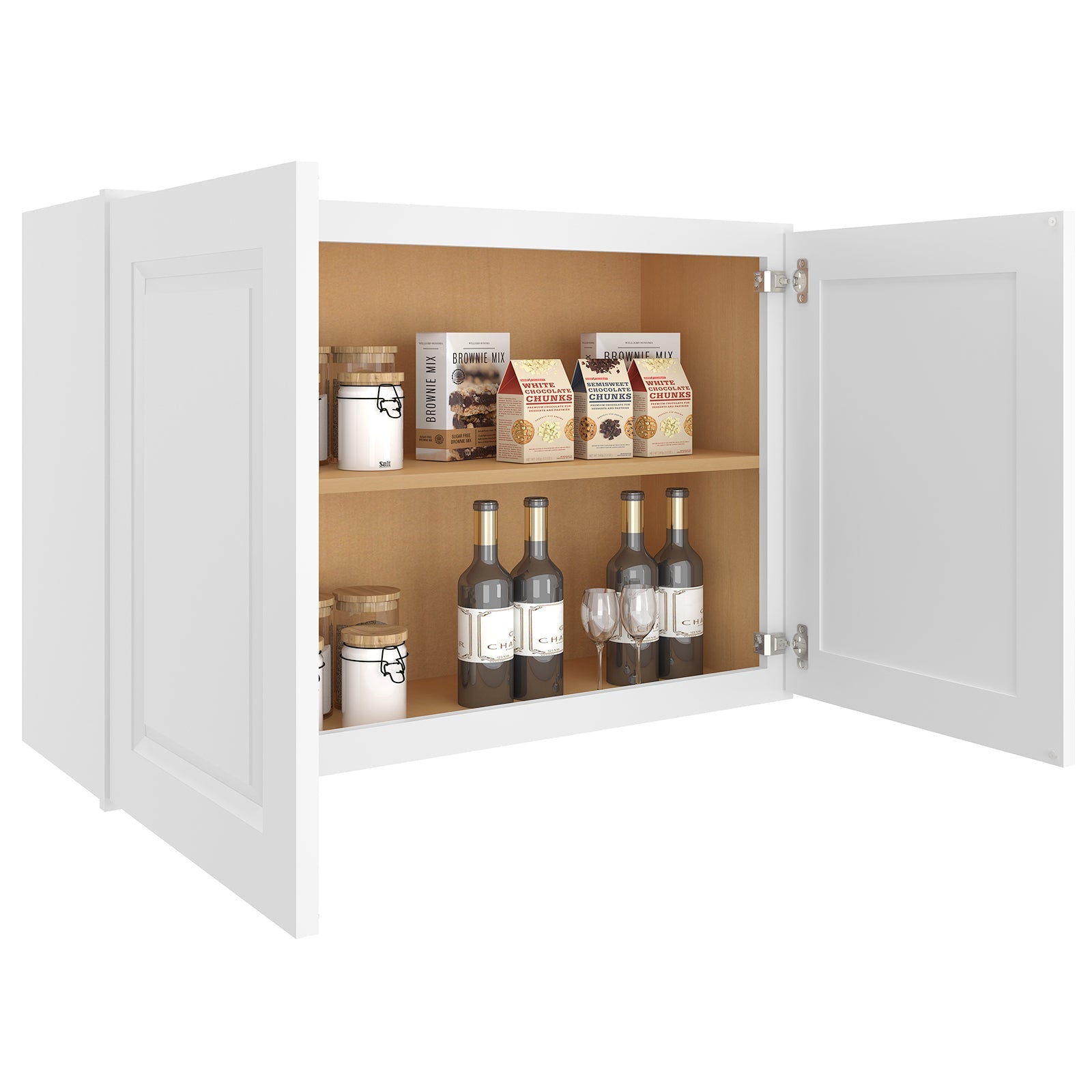 12"D*36"W*24"H Birch Solid Wood Medicine Cabinet Wall Mounted W3624