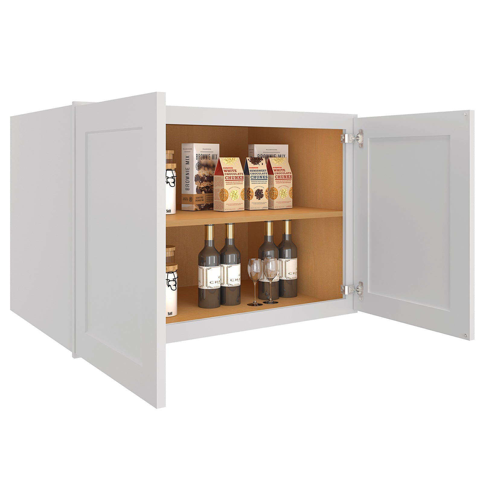 24"D*36"W*24"H Birch Solid Wood Medicine Cabinet Wall Mounted W362424