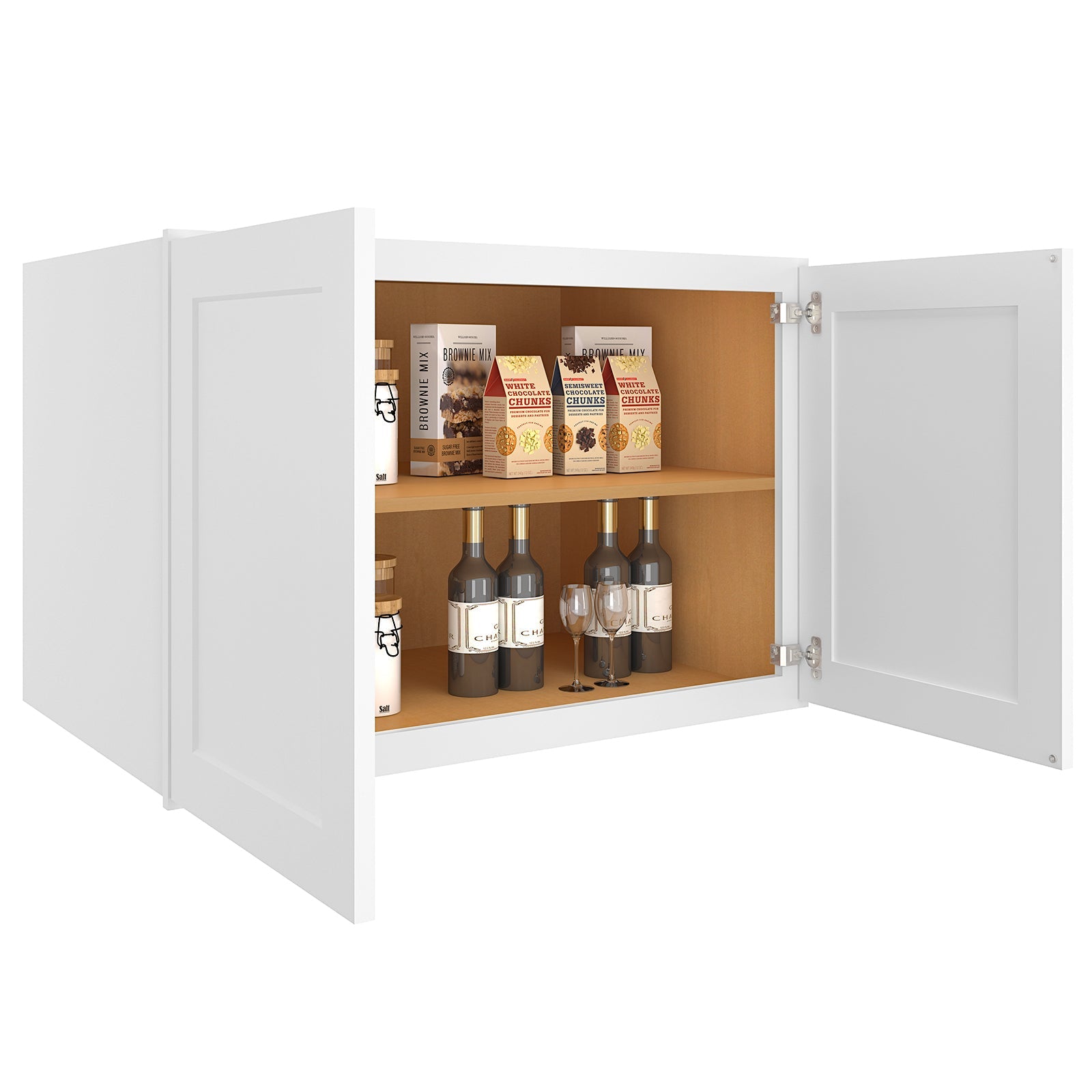 24"D*36"W*24"H Birch Solid Wood Medicine Cabinet Wall Mounted W362424