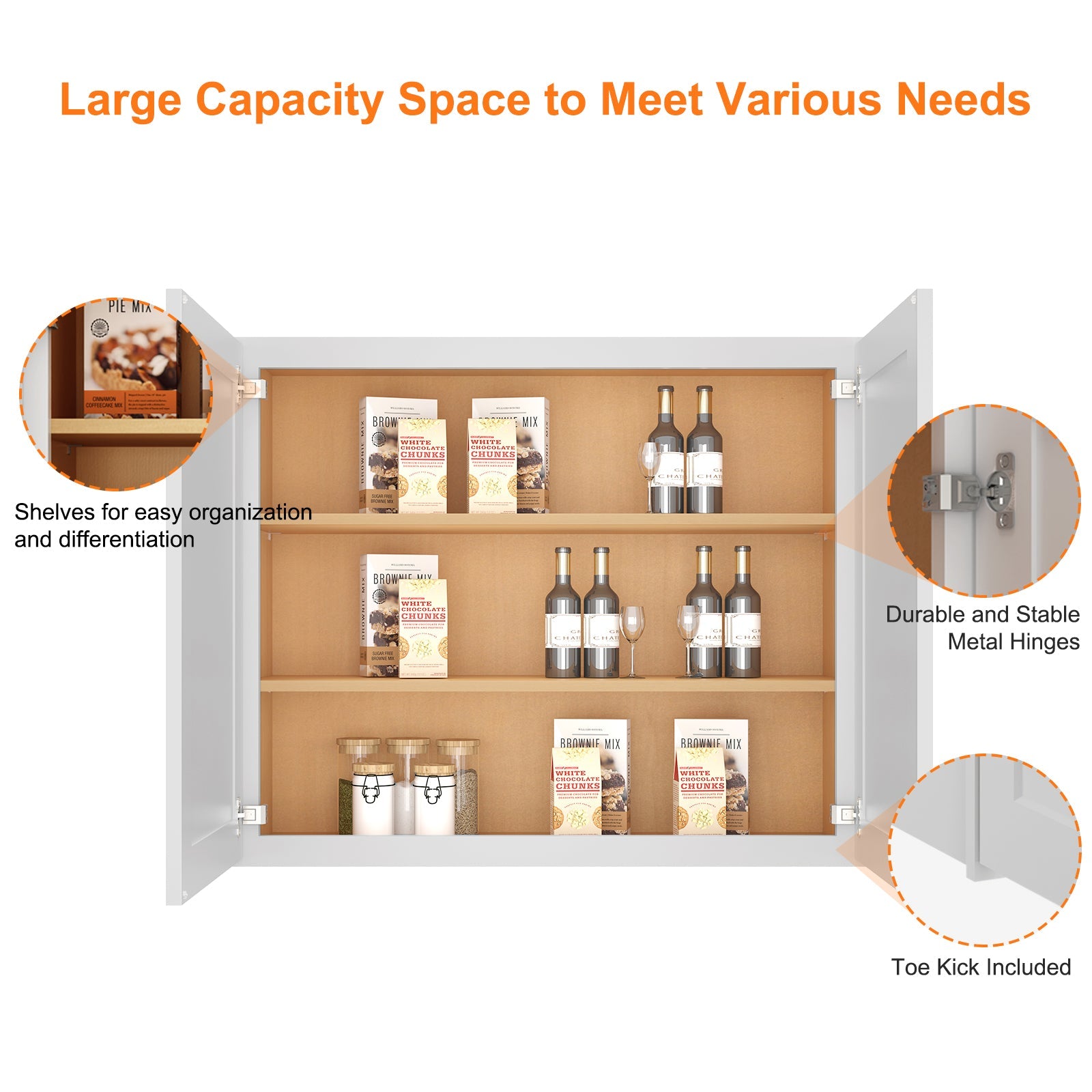 12"D*36"W*30"H Birch Solid Wood Medicine Cabinet Wall Mounted W3630