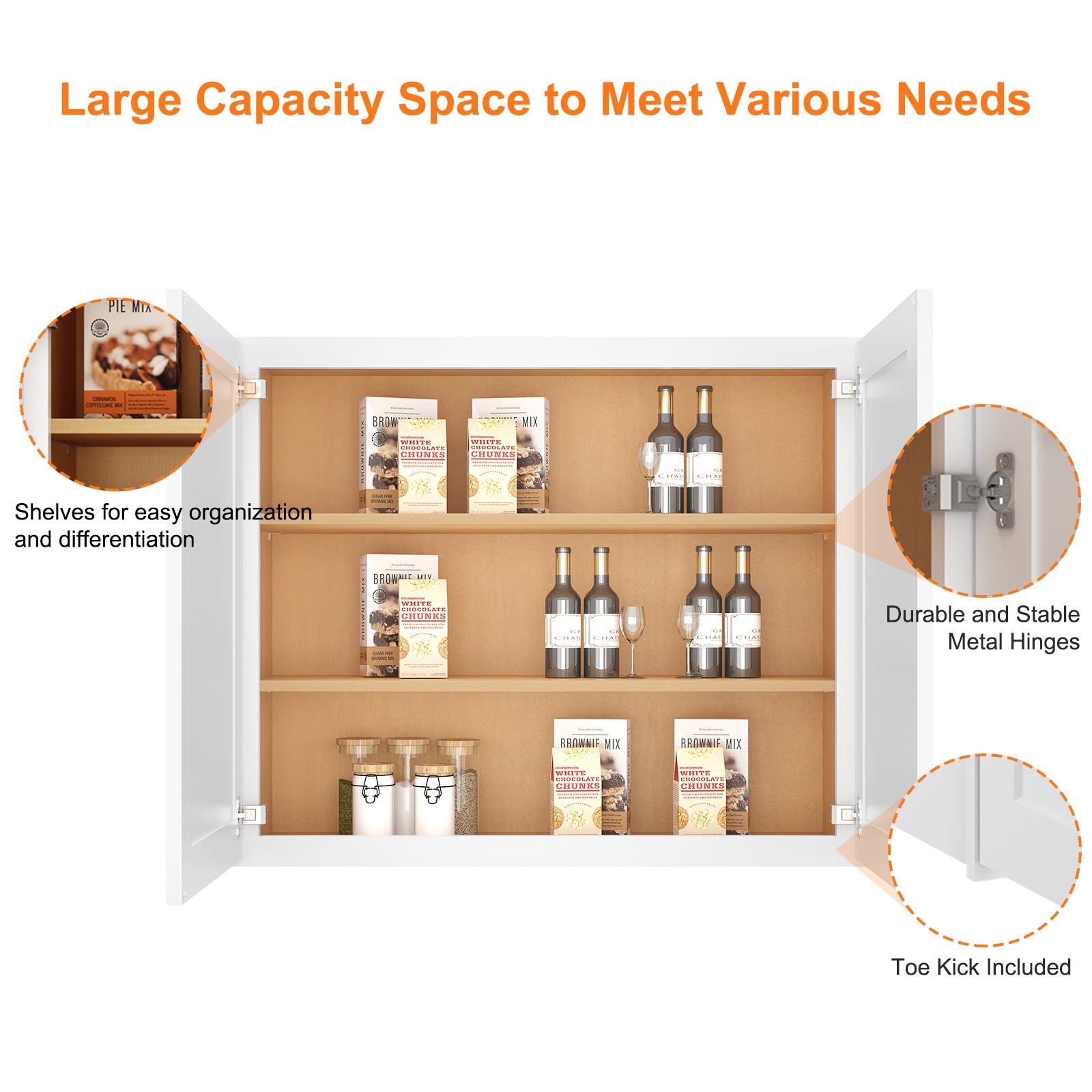 12"D*36"W*30"H Birch Solid Wood Medicine Cabinet Wall Mounted W3630