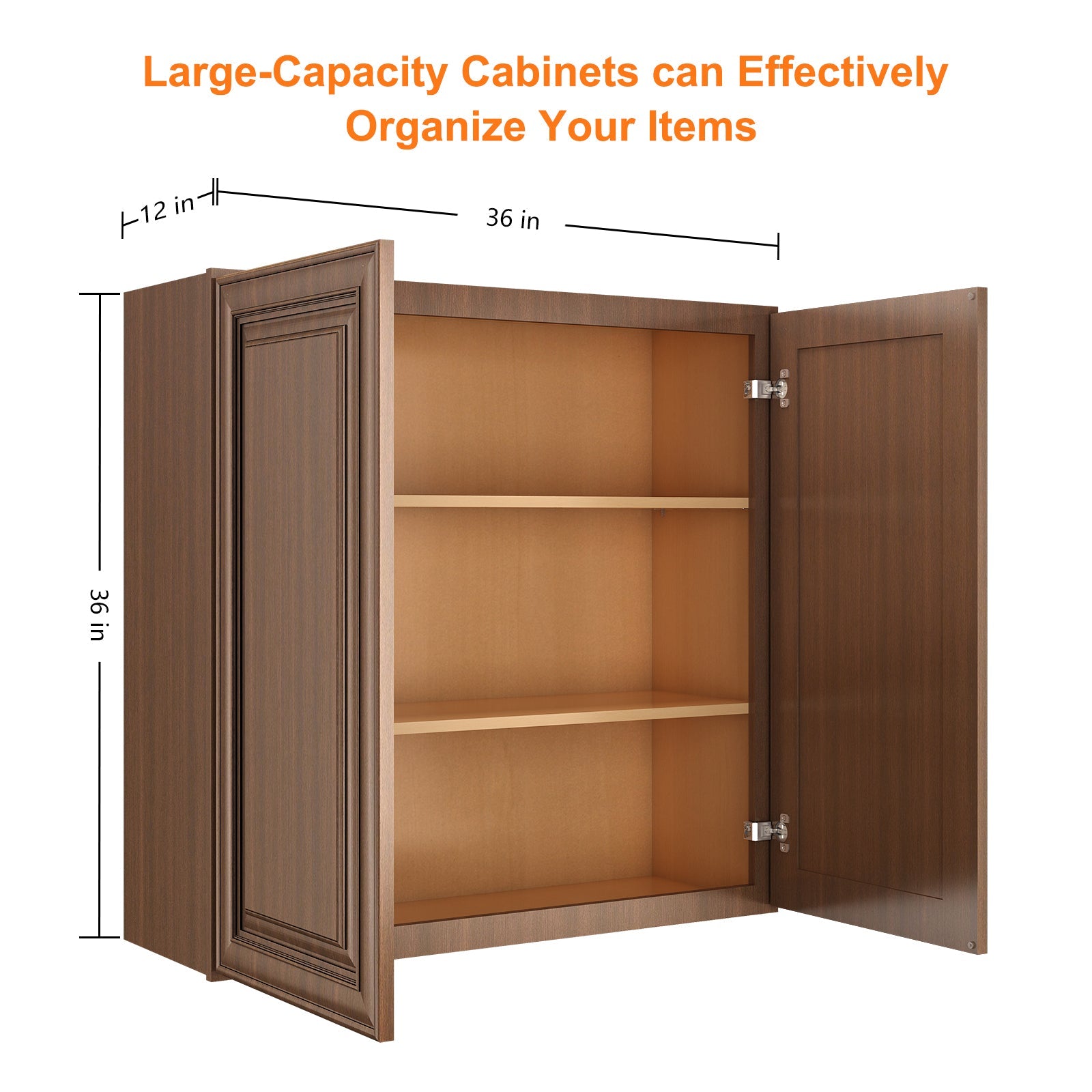 24"D*36"W*36"H Birch Solid Wood Medicine Cabinet Wall Mounted W3636