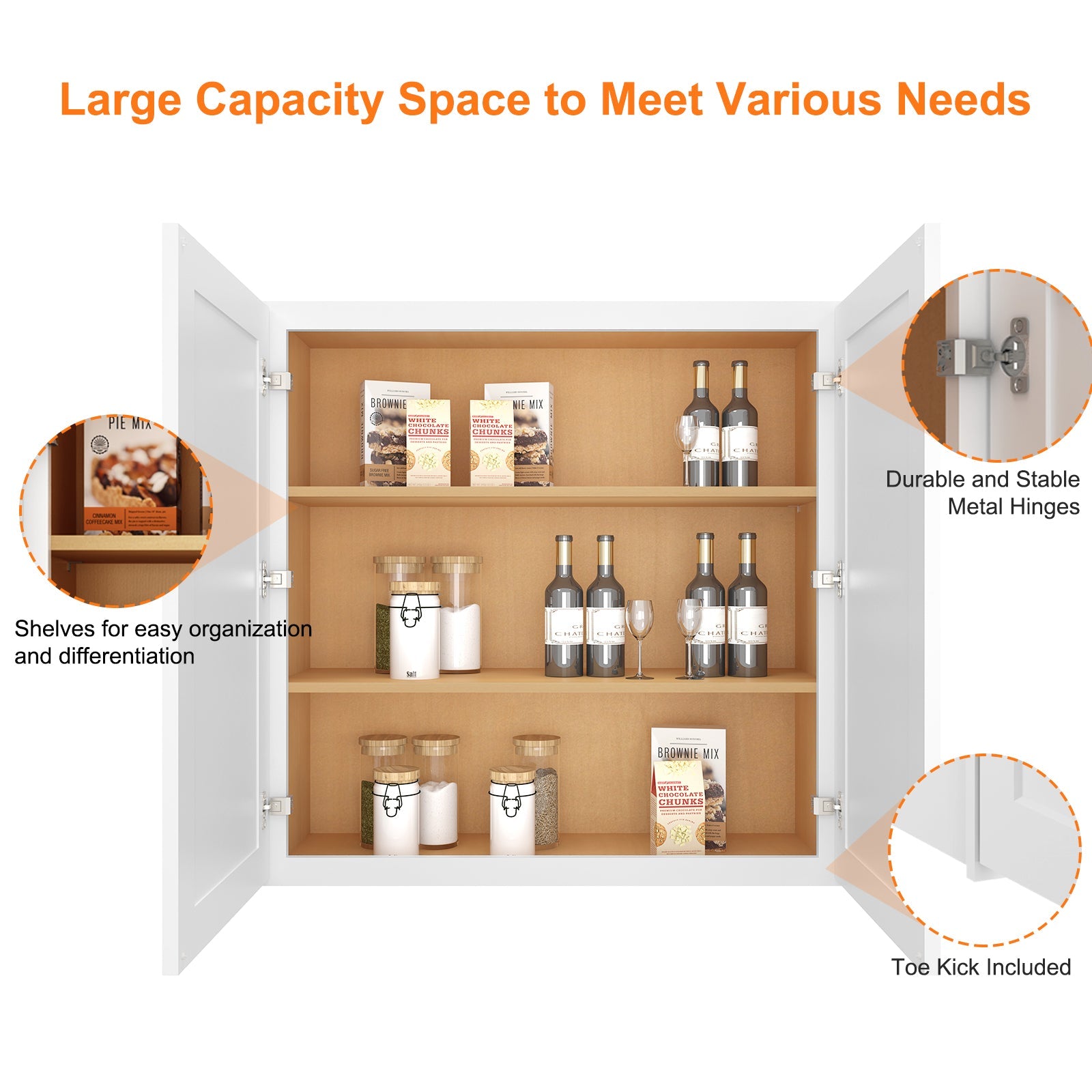 24"D*36"W*36"H Birch Solid Wood Medicine Cabinet Wall Mounted W3636