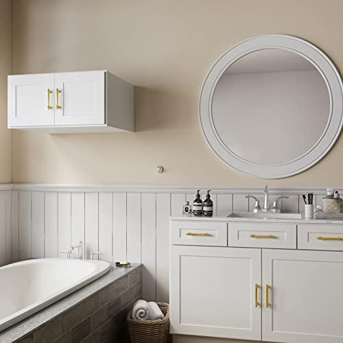 Wall Cabinets Multifunctional Wooden Storage Cabinets Made of HDF with Soft Closing Doors for Kitchens, Bathrooms, Studies,Living Rooms and Other Places, Decorative Furniture Buylikepro