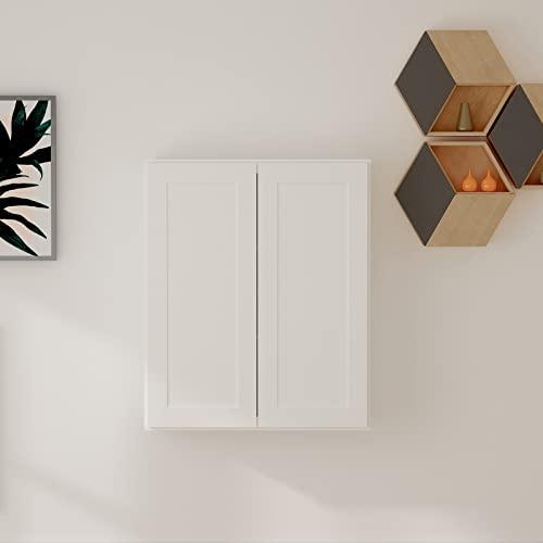 Wall Cabinets Multifunctional Wooden Storage Cabinets Made of HDF with Soft Closing Doors for Kitchens, Bathrooms, Studies,Living Rooms and Other Places, Decorative Furniture Buylikepro