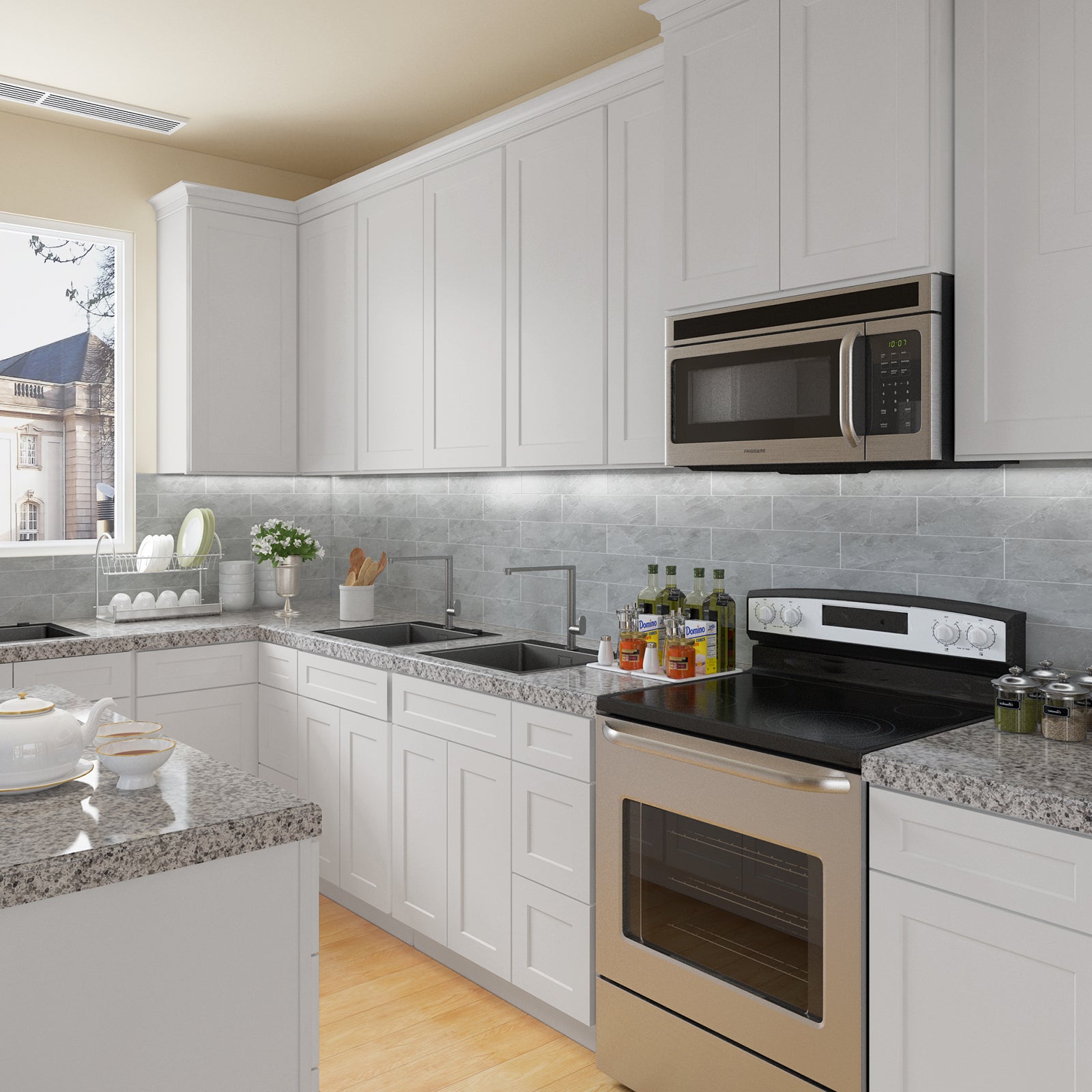 21"Dx36"Wx34-1/2"H Birch Solid Wood Bath Vanity Cabinet without Top V3621DL