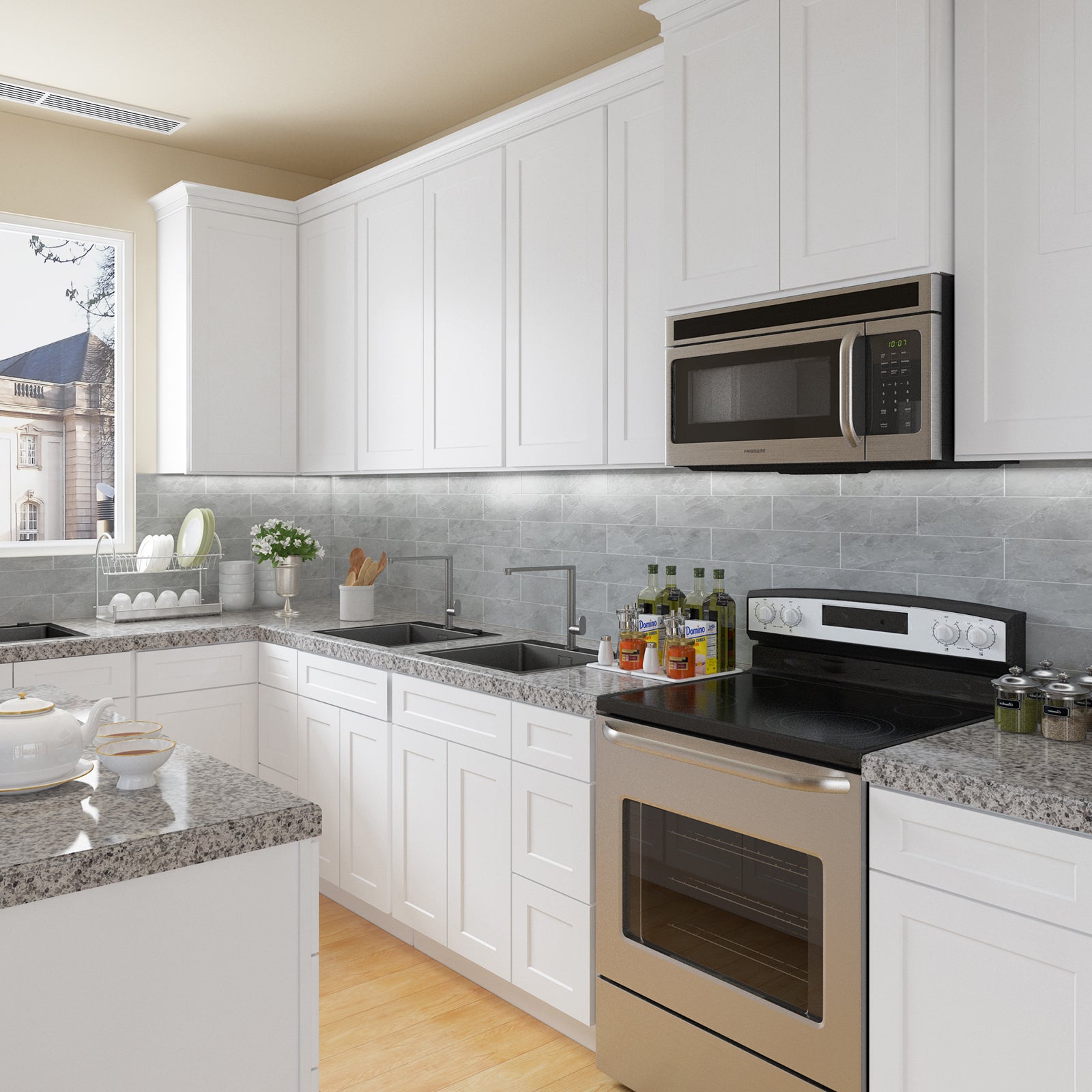 21"Dx36"Wx34-1/2"H Birch Solid Wood Bath Vanity Cabinet without Top V3621DL