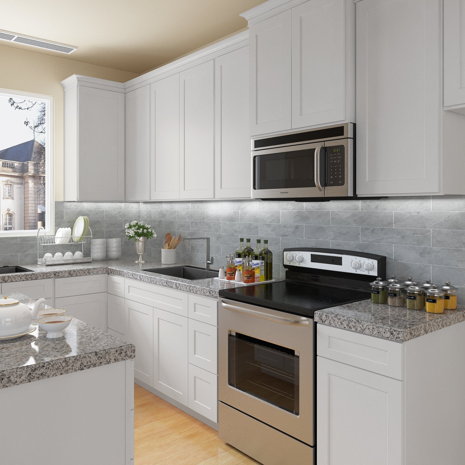 21"D Birch Solid Wood X48"W X 21"D X 34-1/2"H Bath Vanity Sink Drawer Cabinet without Top VDDB48