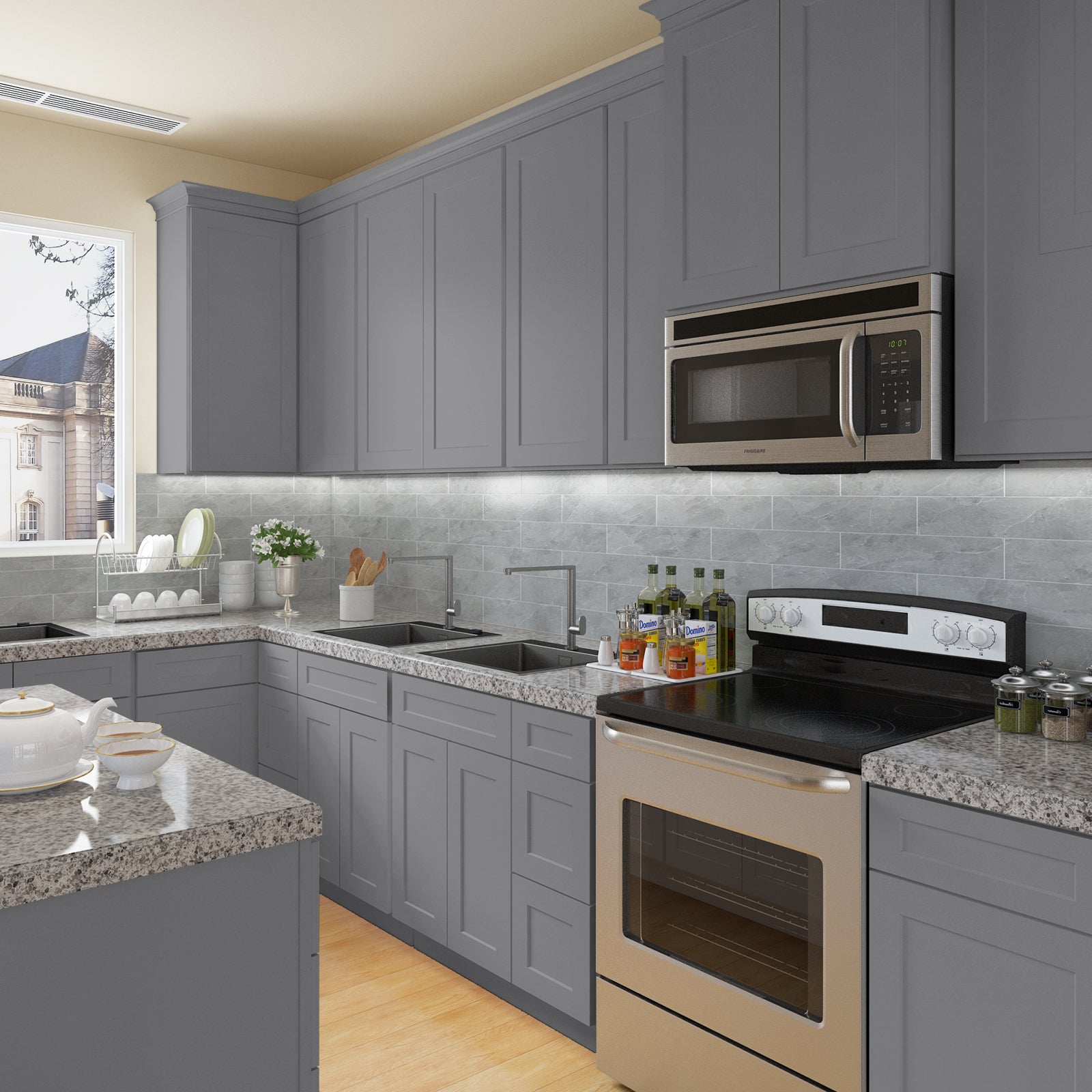 21"Dx36"Wx34-1/2"H Birch Solid Wood Bath Vanity Cabinet without Top V3621DL