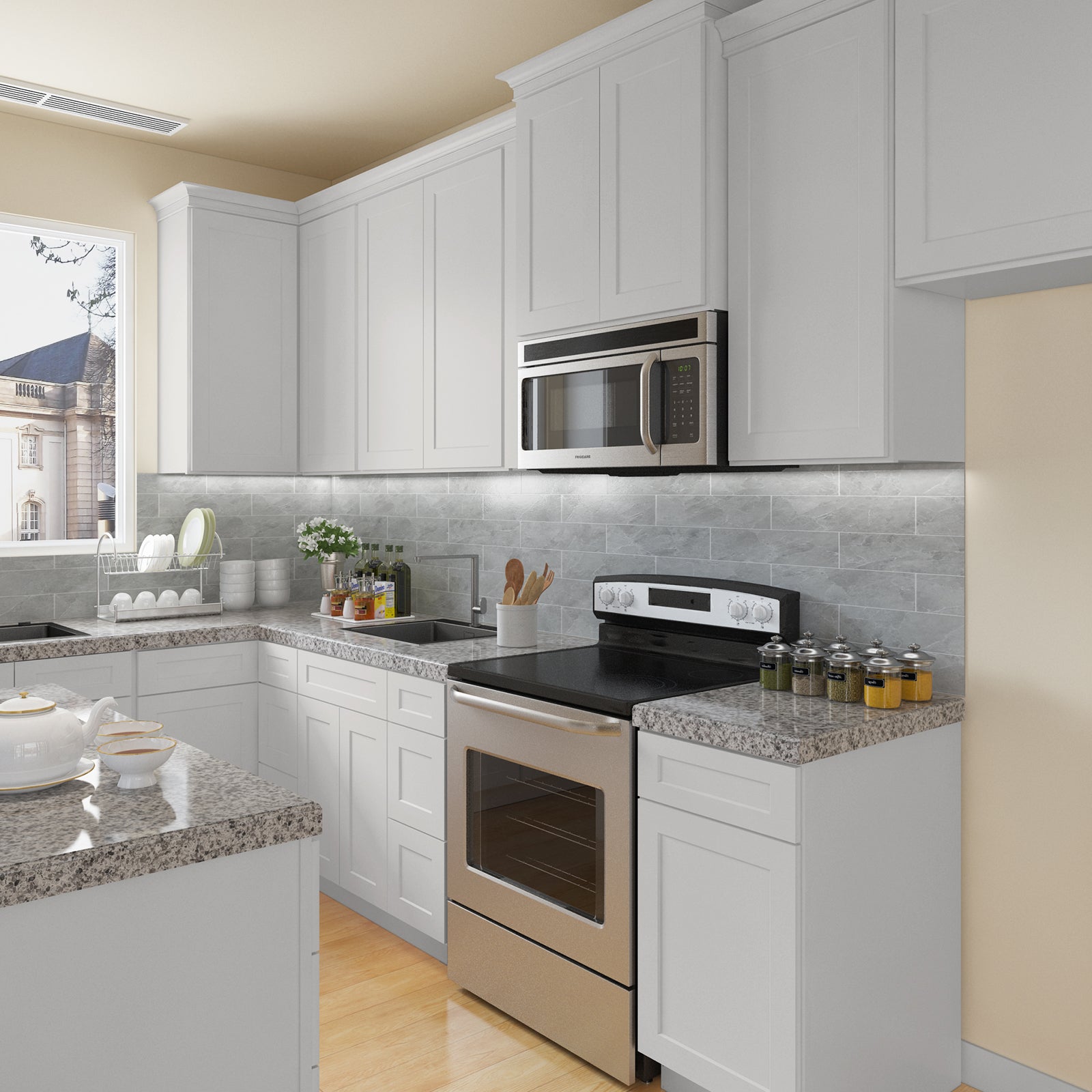 21"D Birch Solid Wood X 60"W X 34-1/2"H Bath Vanity Double Drawer Cabinet without Top VDDB60