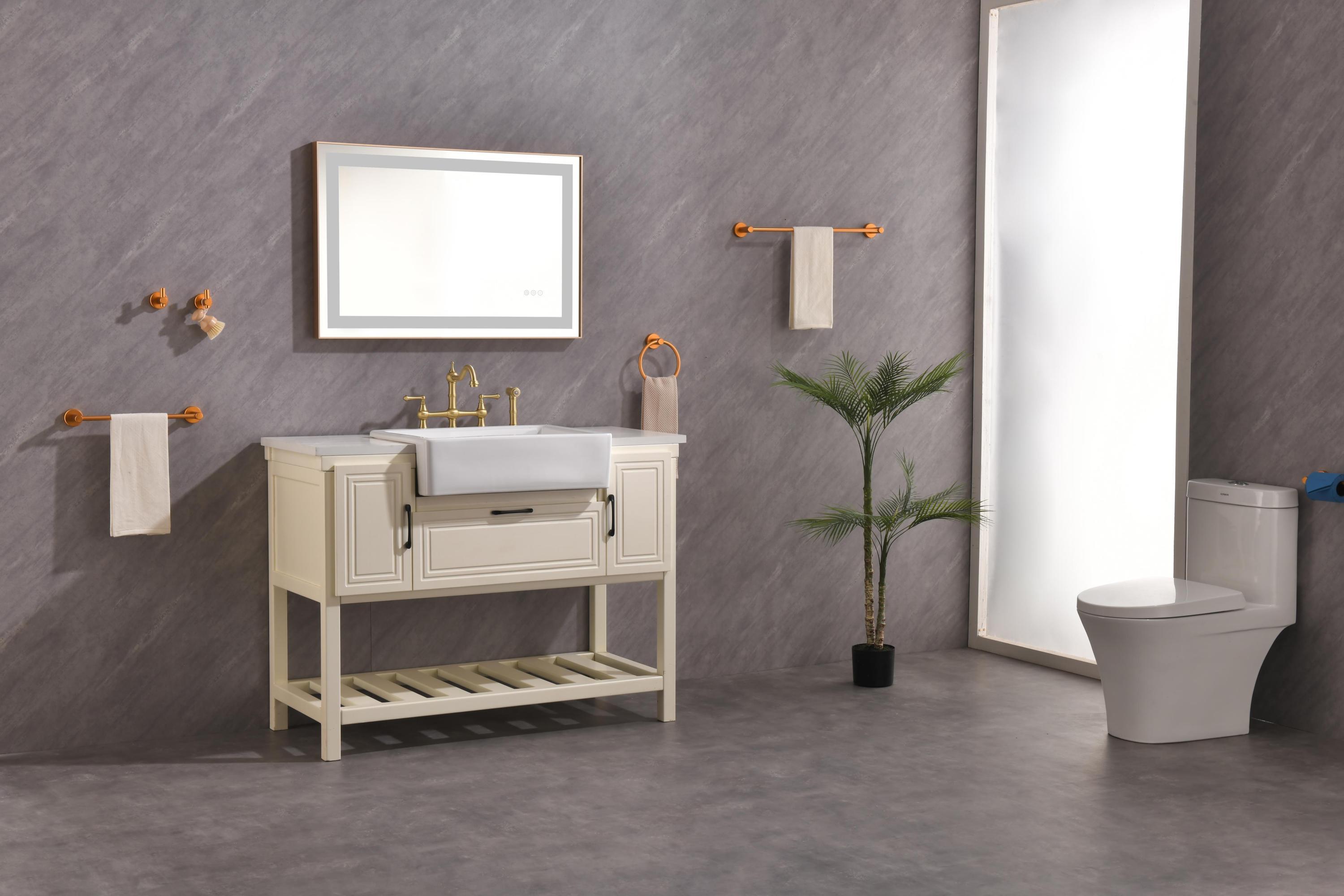 36*24 LED Lighted Bathroom Wall Mounted Mirror with High Lumen+Anti-Fog Separately Control