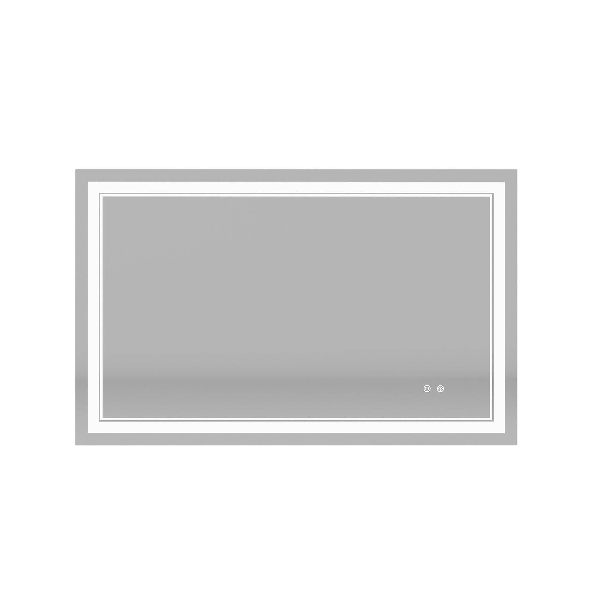 48×30 inch LED-Lit bathroom tempered mirror, wall mounted anti-fog memory Adjustable Brightness front light Rectangular Vanity mirror