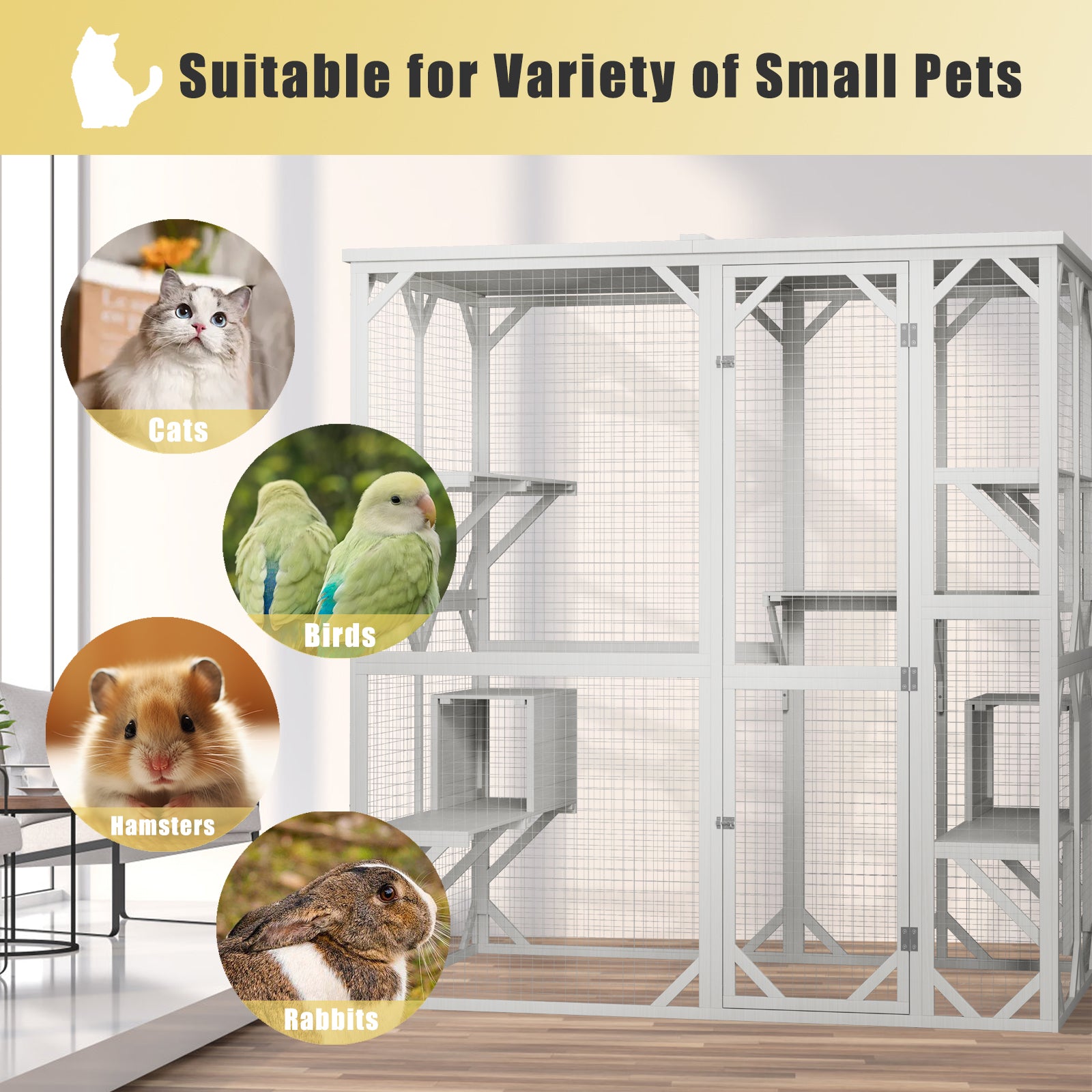 Catio Outdoor Cat Enclosure with Roof