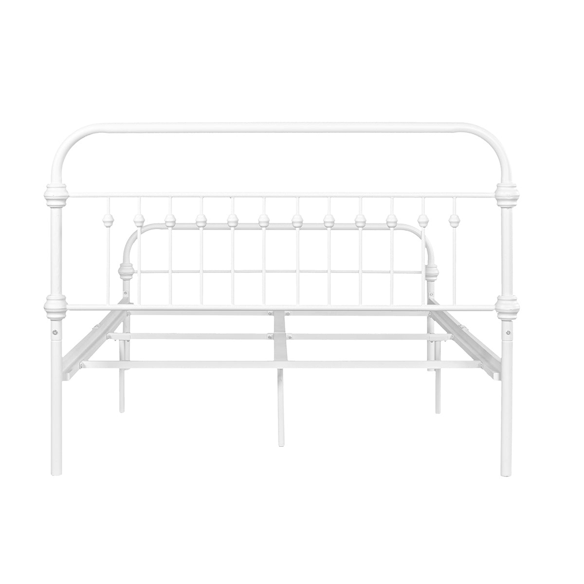 81.6" L X 59.6" W X 44.4"H Metal Bed Frame Full Size Standerd Bed Frame - WHITE