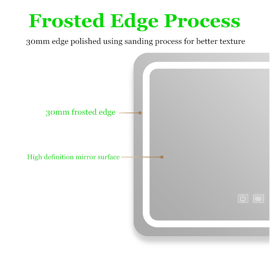 LED Single Bathroom Vanity Mirror in Polished Crystal Bathroom Vanity LED Mirror for Bathroom Wall Smart Lighted Vanity Mirrors 23" x 31"