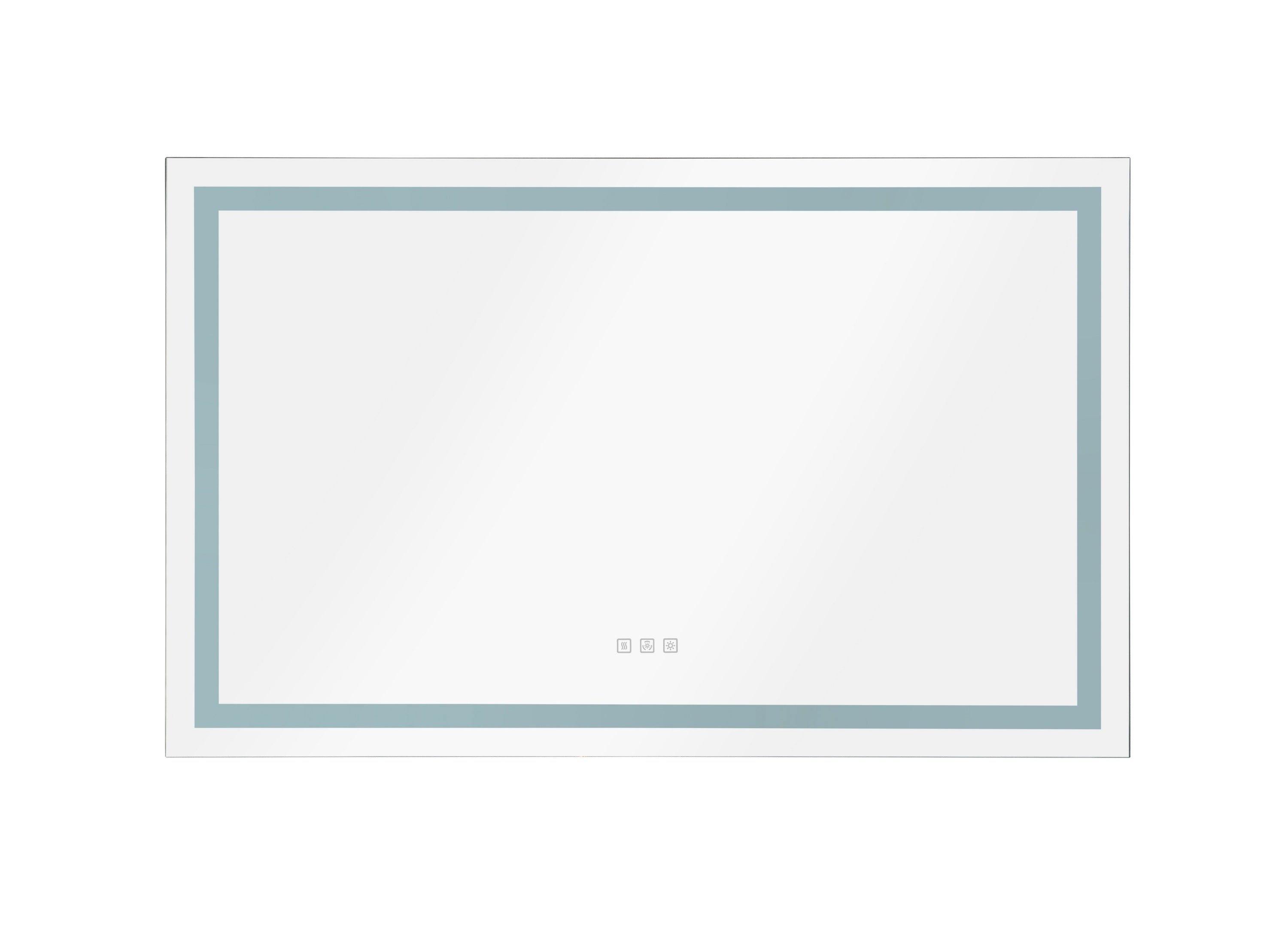 48*36 LED Lighted Bathroom Wall Mounted Mirror with High Lumen+Anti-Fog Separately Control+Dimmer Function